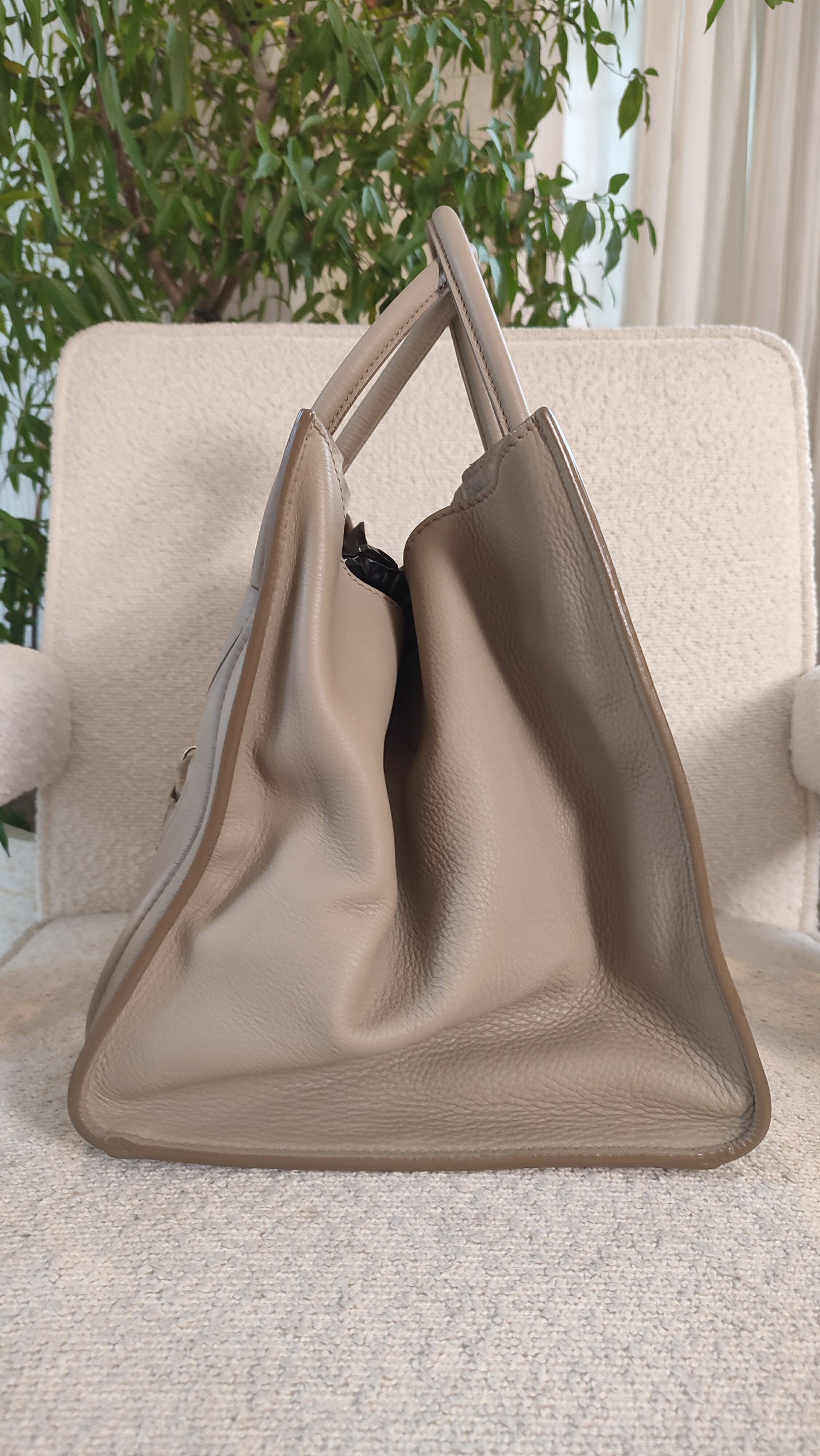Celine Drummed Phantom Taupe Bag