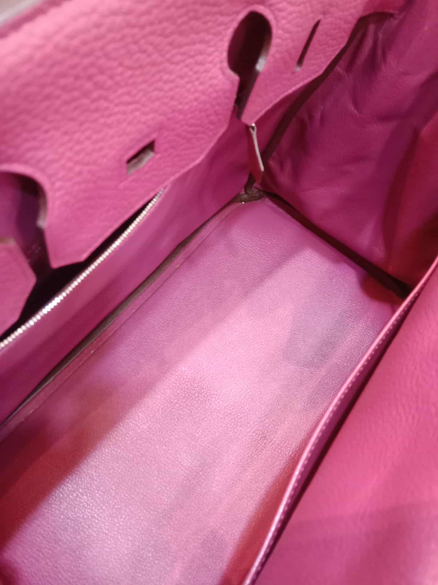 Hermes Birkin 35 Rose Poupre Clemence Stamp T 2015