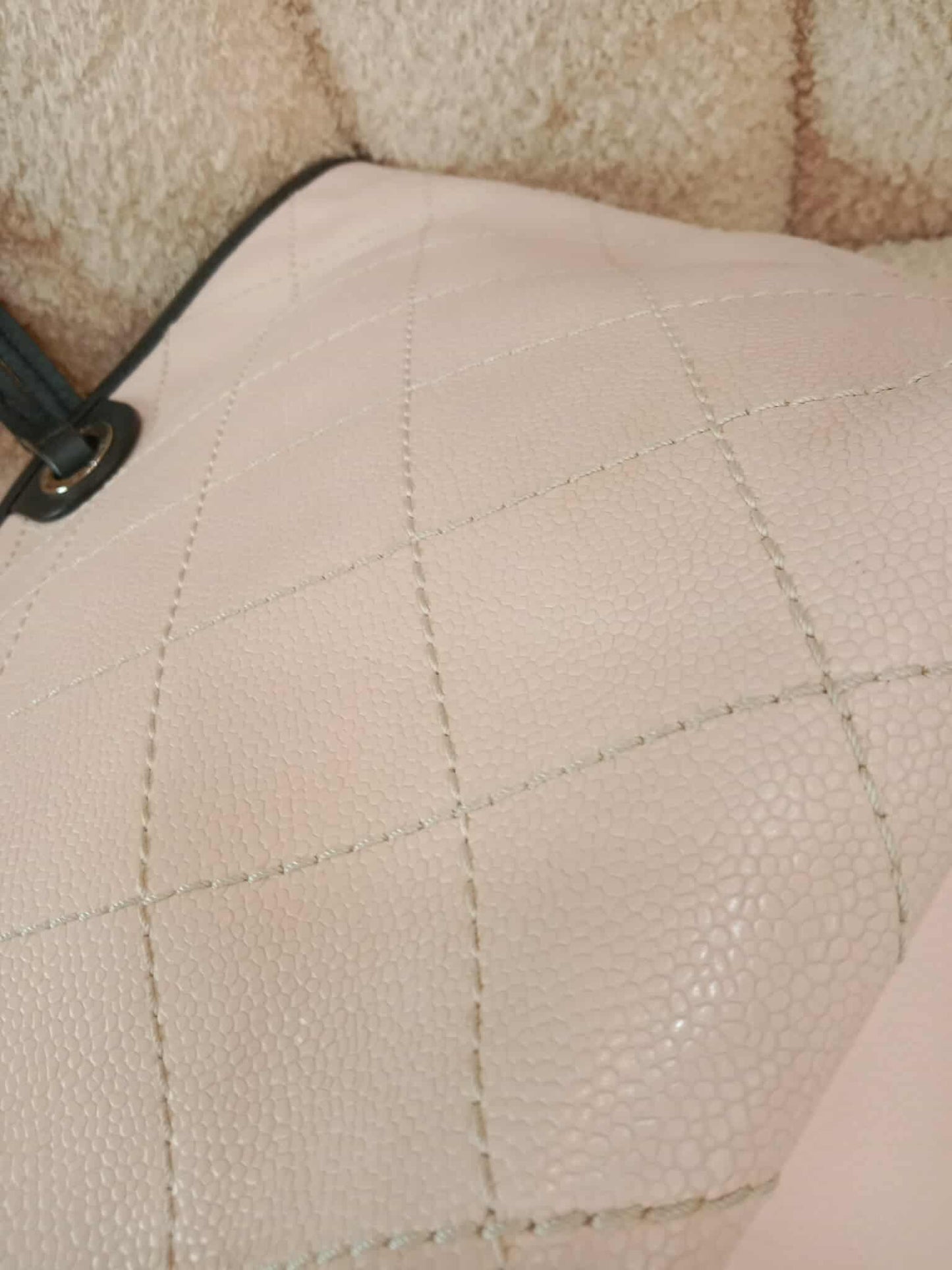 Chanel Shopping Fever Tote Bicolor Pink/Black Caviar Series 19
