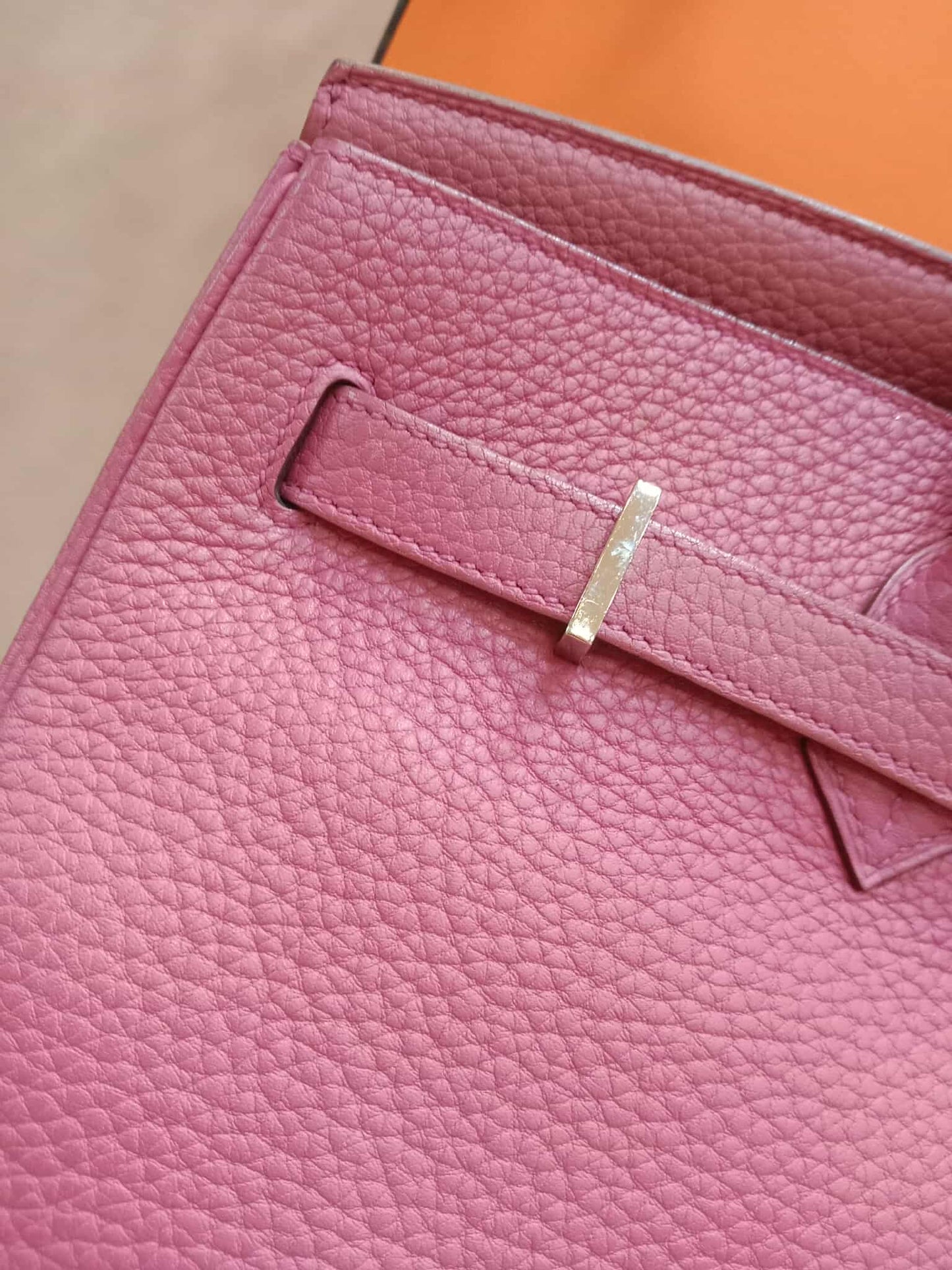 Hermes Birkin 35 Rose Poupre Clemence Stamp T 2015