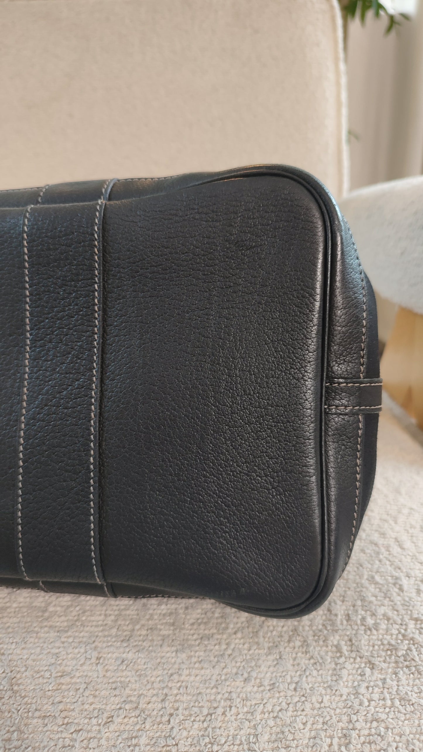 Hermes GPT 36 Noir Canvas/Leather Bag Stamp T 2015