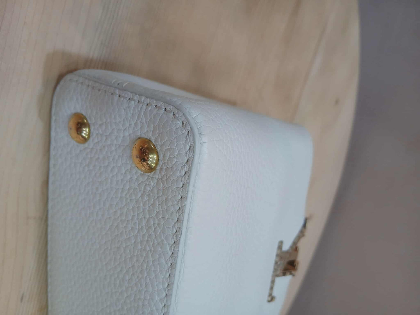 Louis Vuitton Mini Capucine Snakeskin Handle White