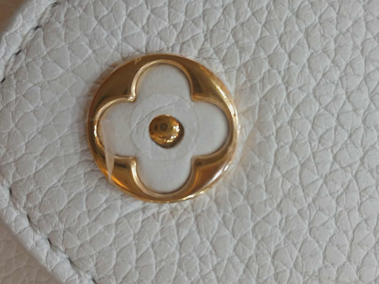 Louis Vuitton Mini Capucine Snakeskin Handle White