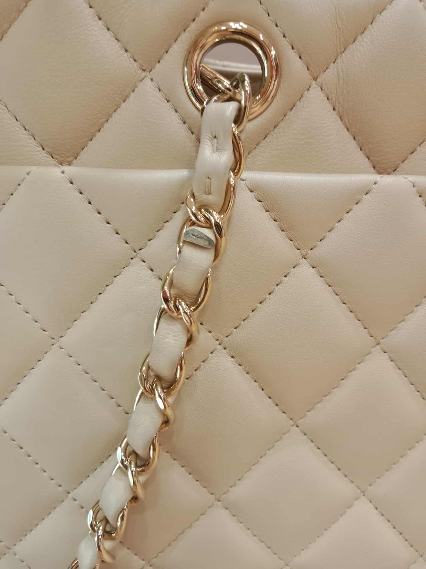 Chanel Classic CC Tote Beige Lambskin Series 21