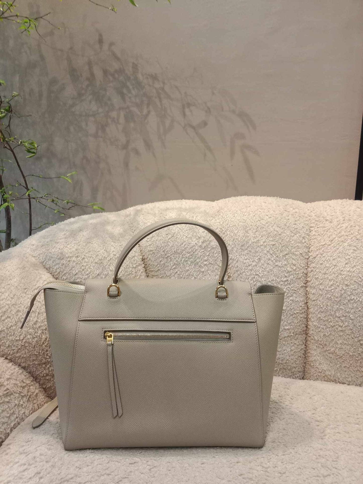 Celine Grained Calfskin 2-Way Micro Belt Bag Taupe