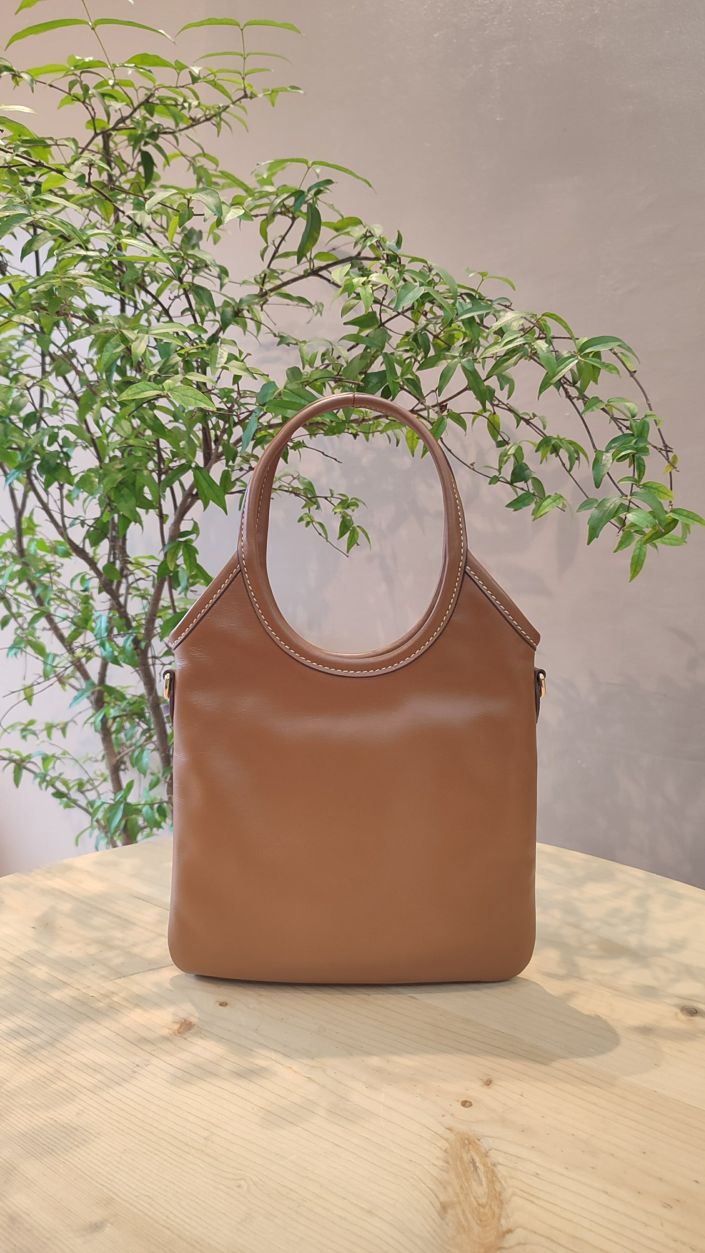 Miu Miu Ivy Tote Bag Cognac Mini Fullset