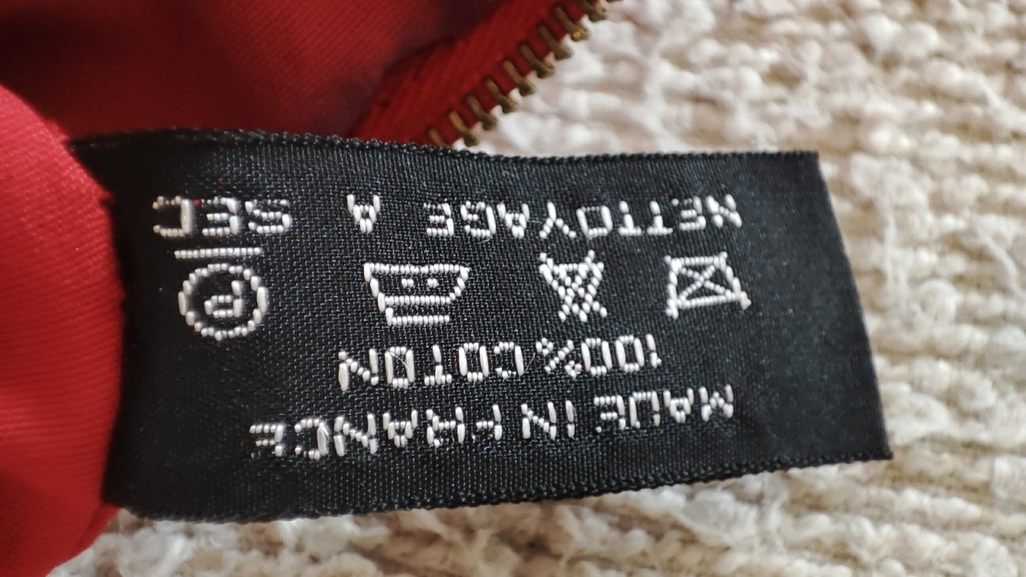 Hermes Bolide Canvas Red Pouch