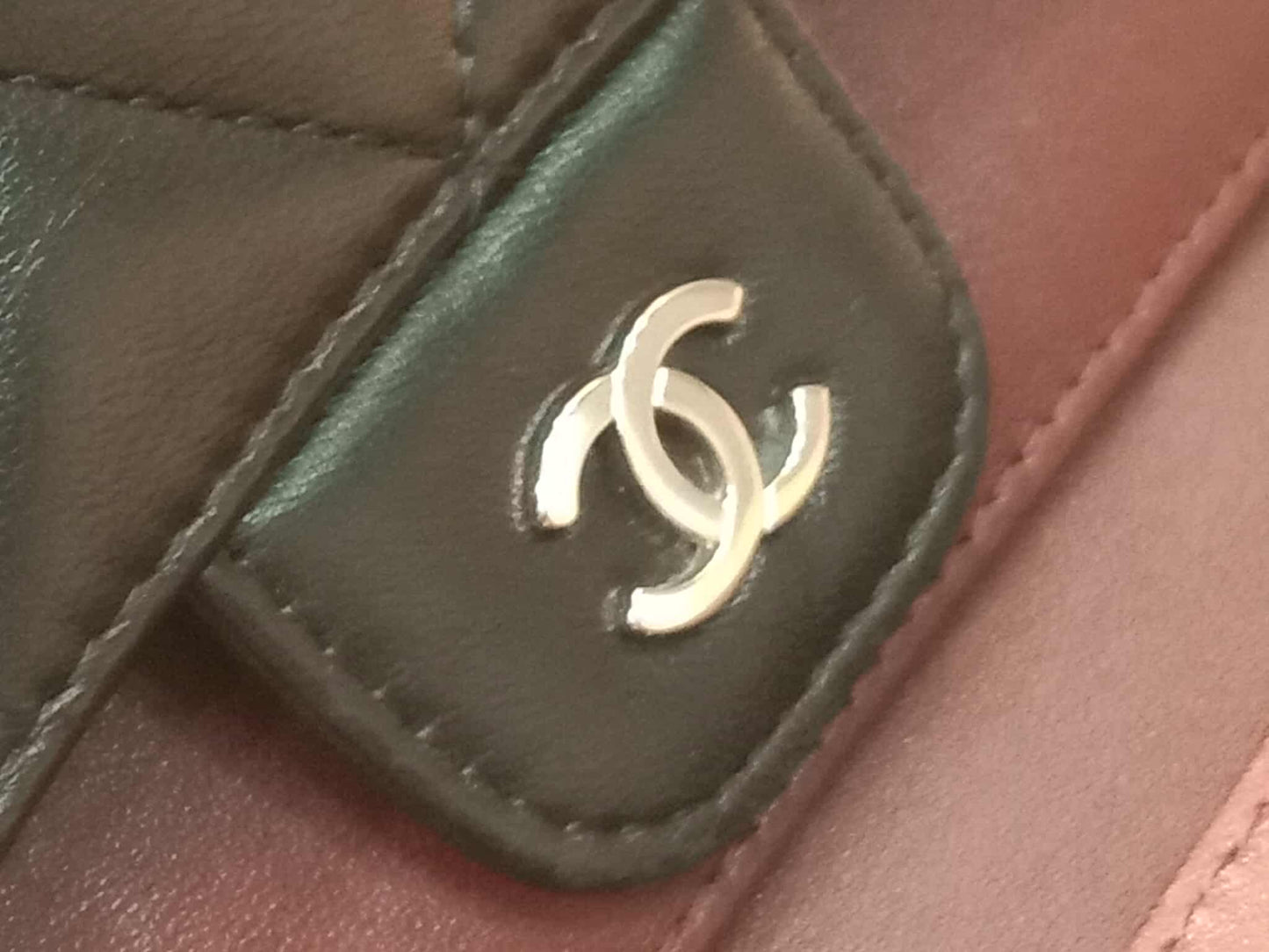 Chanel Black Lambskin Tri-Fold Long Wallet Series 13
