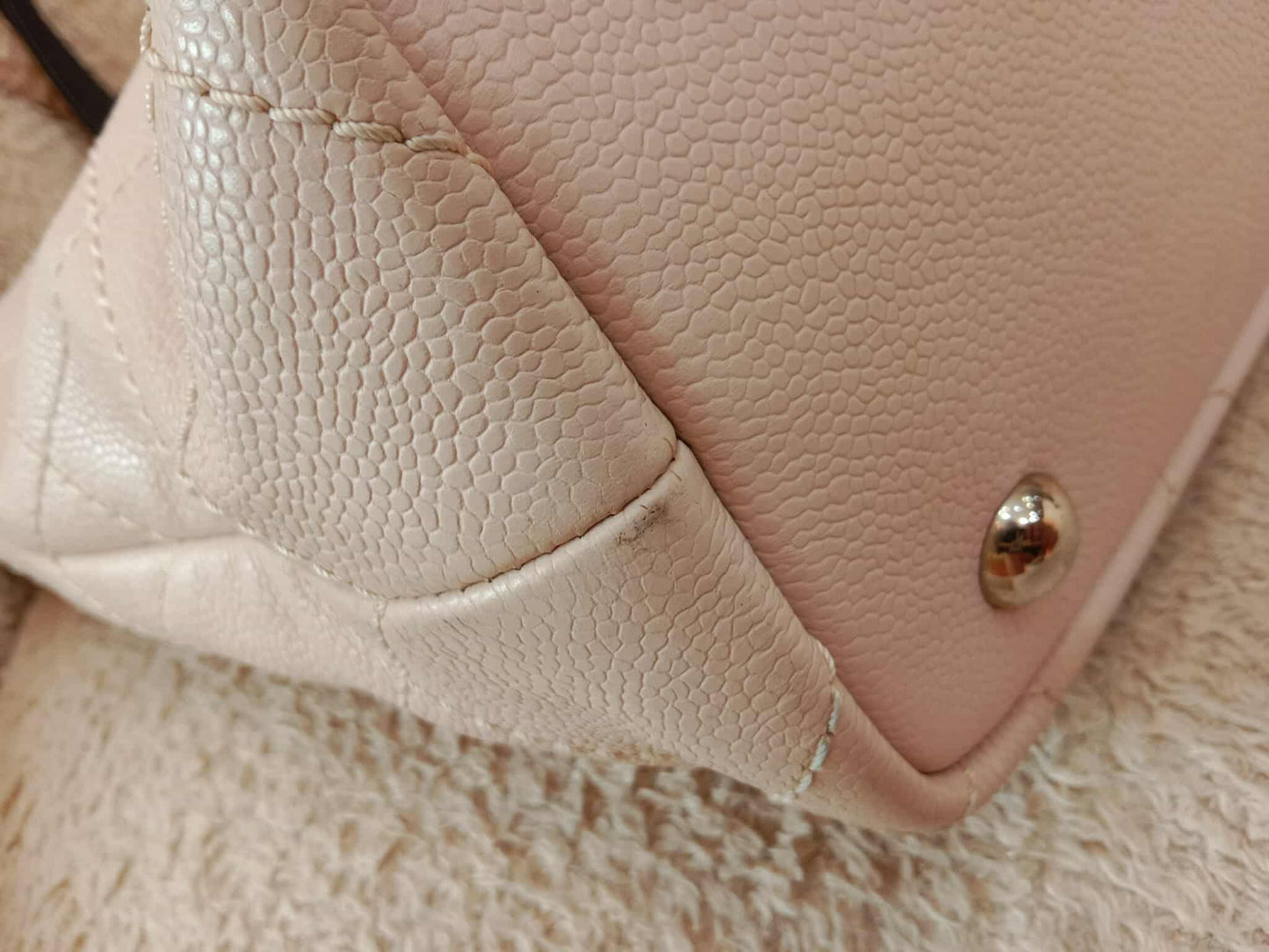Chanel Shopping Fever Tote Bicolor Pink/Black Caviar Series 19