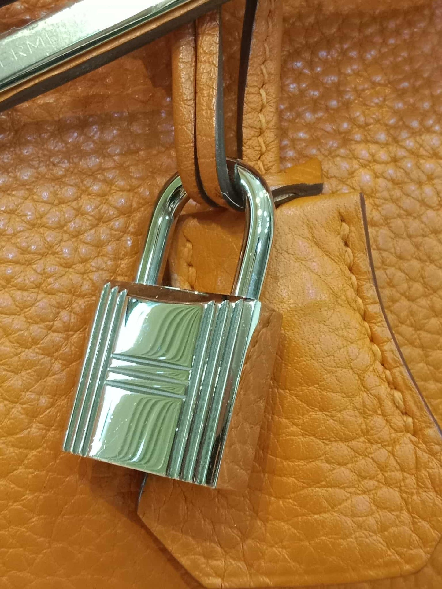 Hermes Birkin 35 Poppy Orange Clemence Stamp L Square 2008