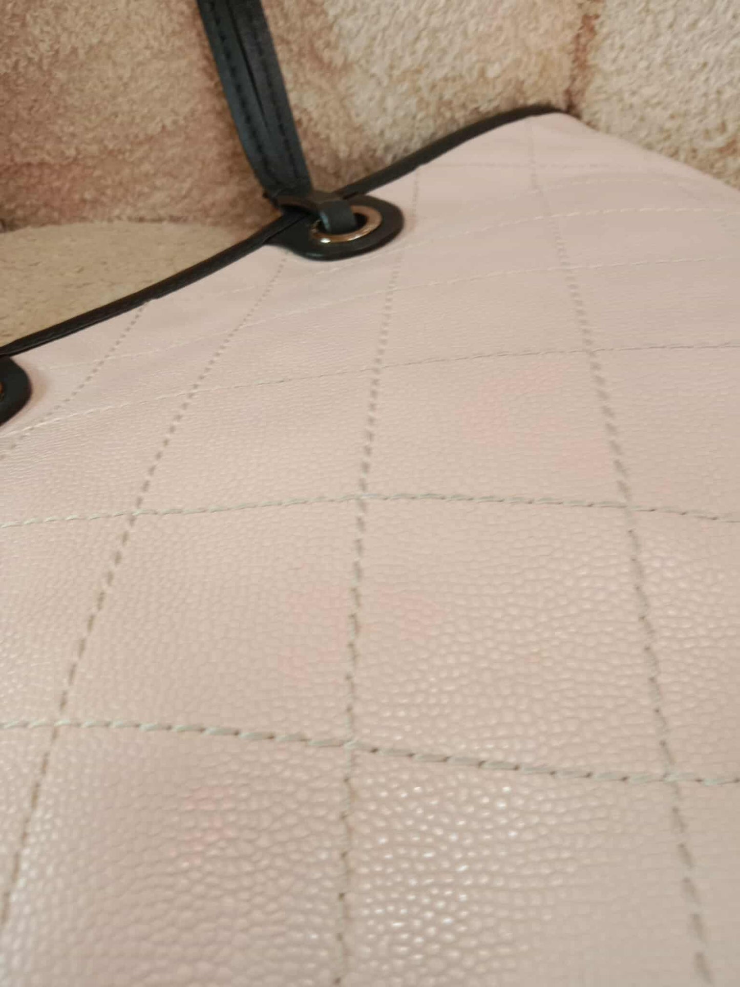 Chanel Shopping Fever Tote Bicolor Pink/Black Caviar Series 19