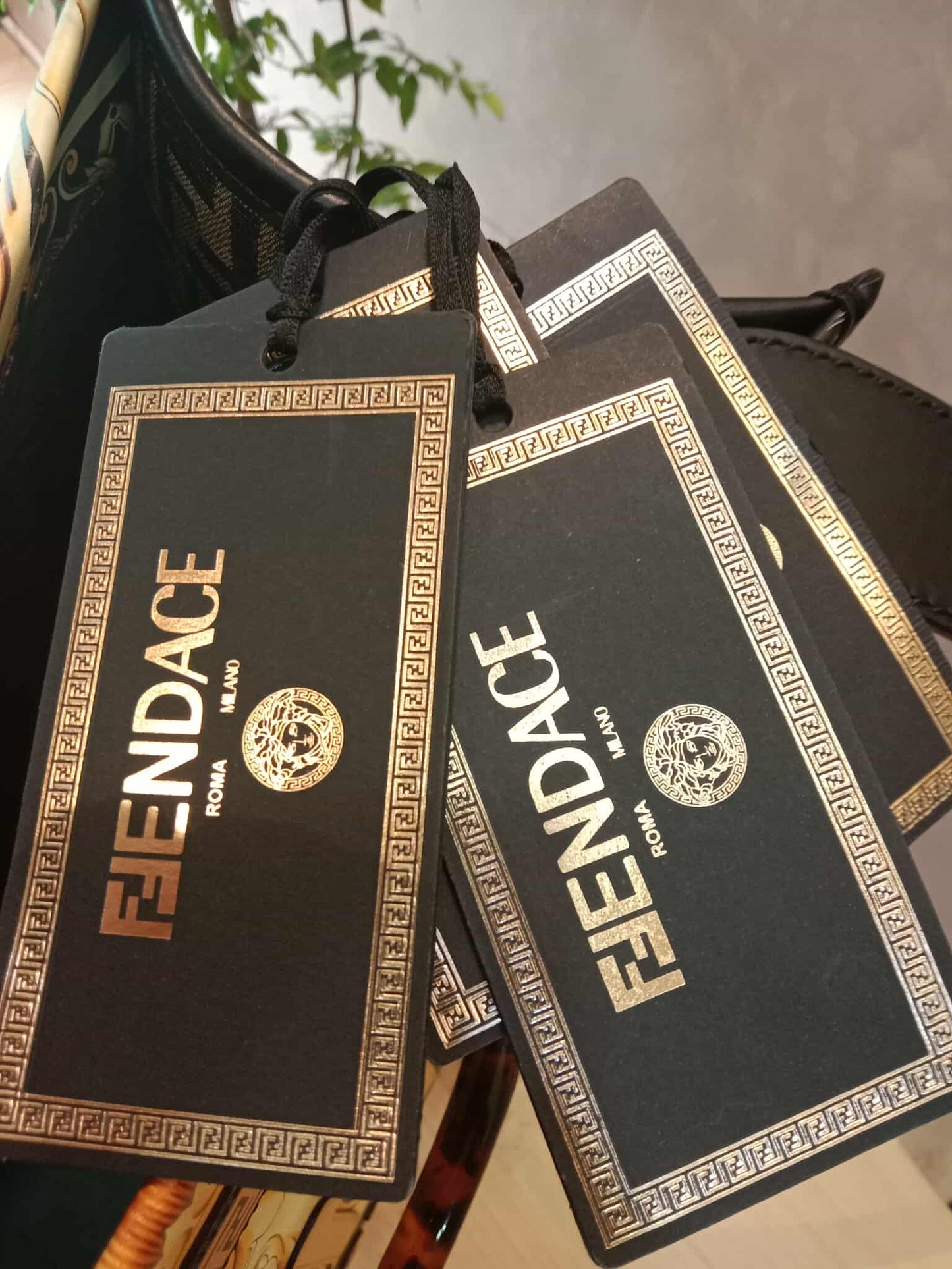 Fendi x Versace Fendace Baroque Print Sunshine Shopper Tote Satchel