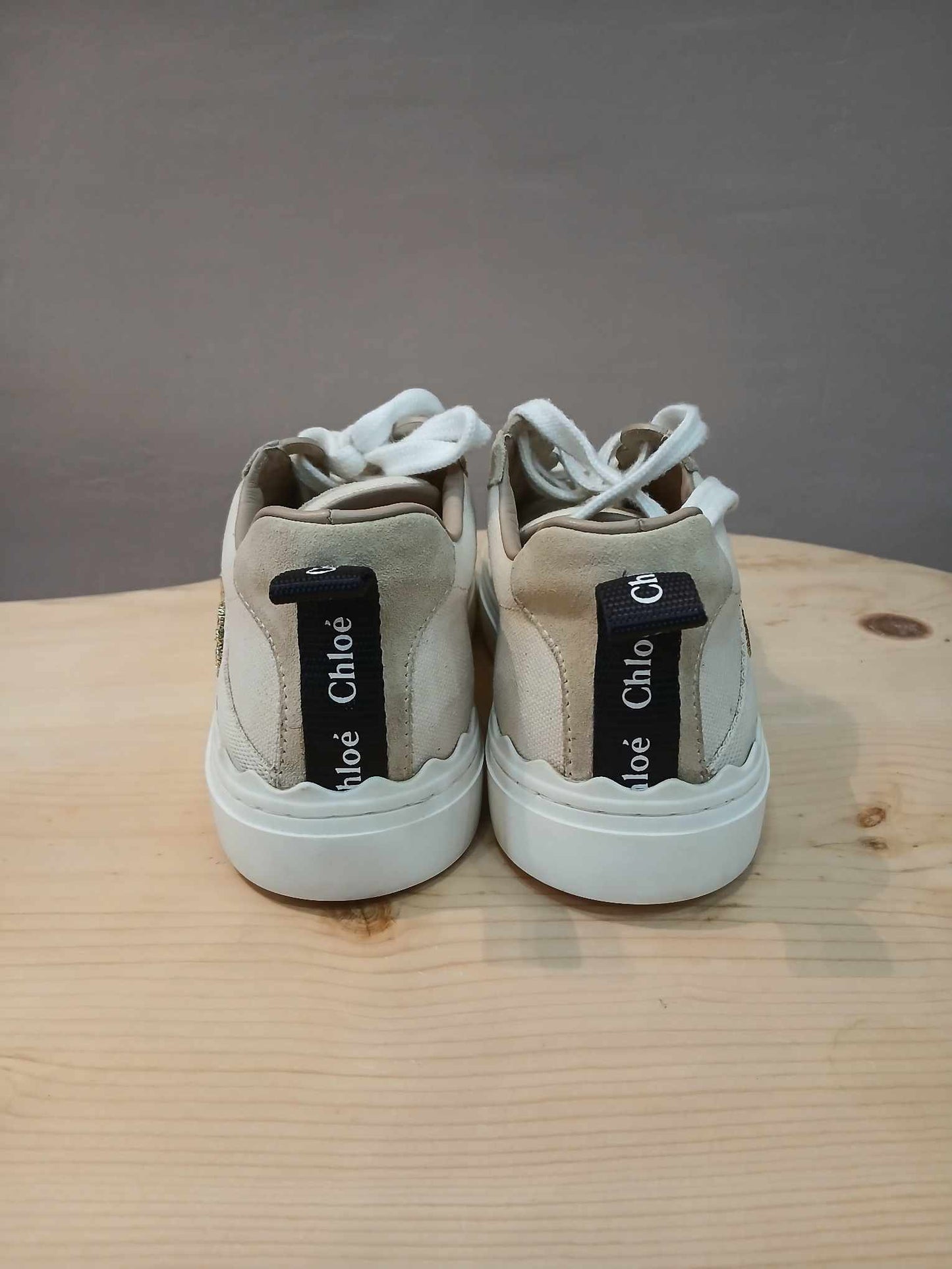 Chloe Lauren Sneakers Beige Size 38