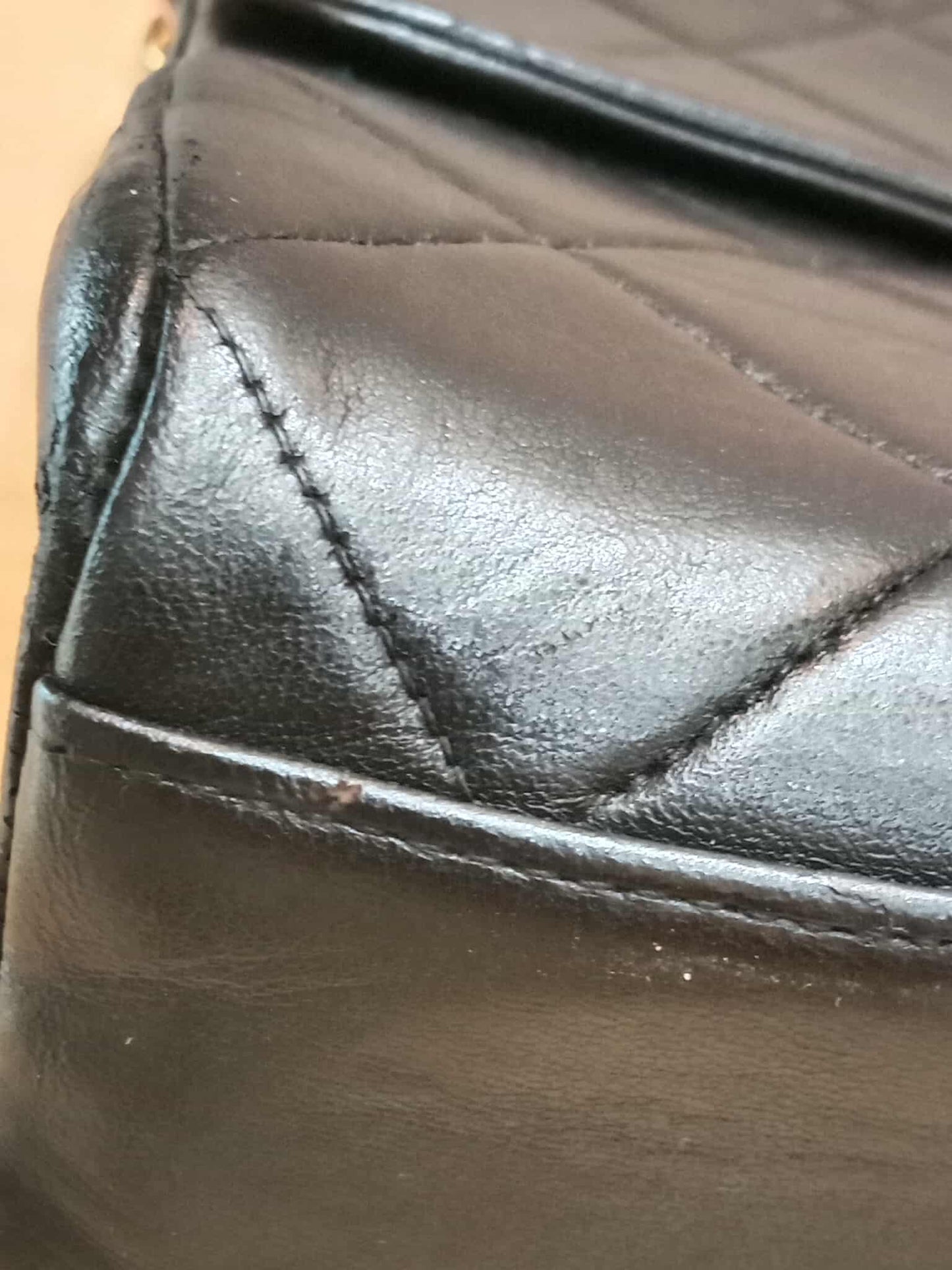 Chanel Vintage Lambskin Flap Black Series 3
