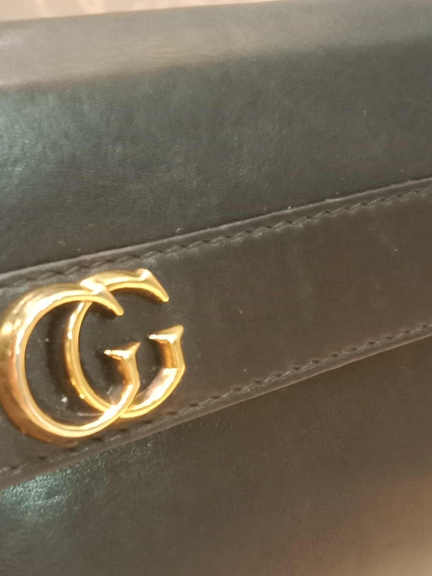 Gucci GG Marmont French Continental Wallet Black