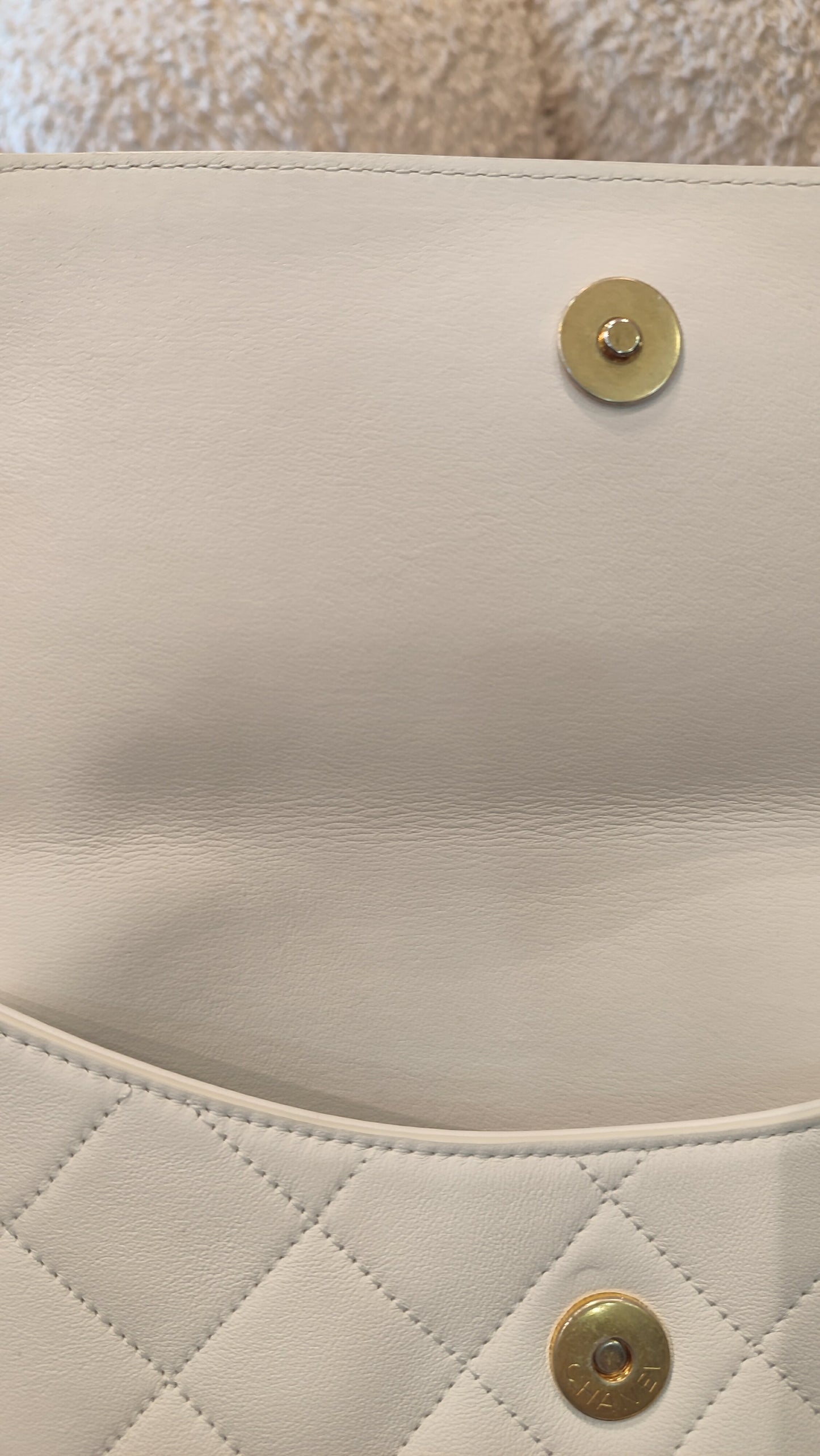 Chanel Hobo Chained Bag White Lambskin Series 31 Fullset