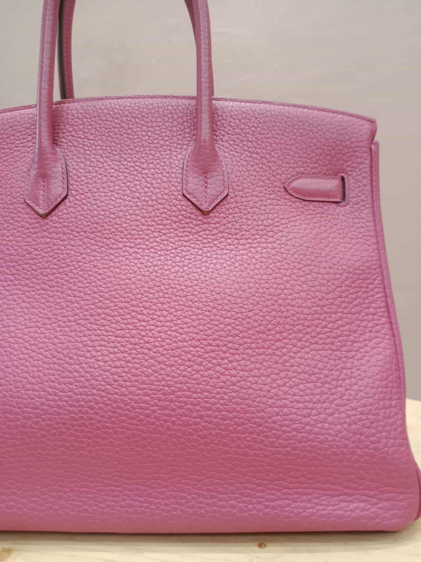Hermes Birkin 35 Rose Poupre Clemence Stamp T 2015