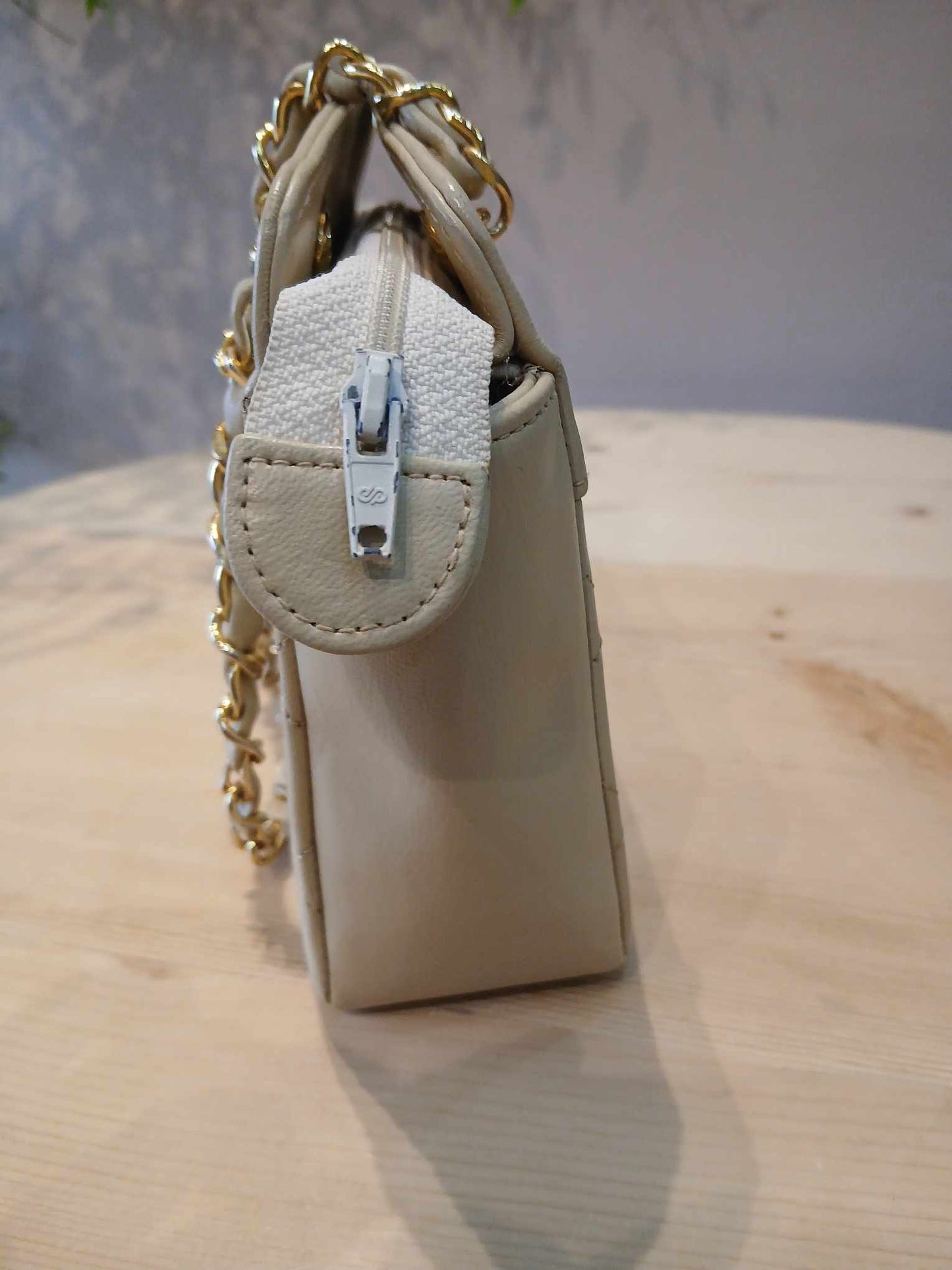 Chanel Vintage Beige Lambskin Bag Series 1