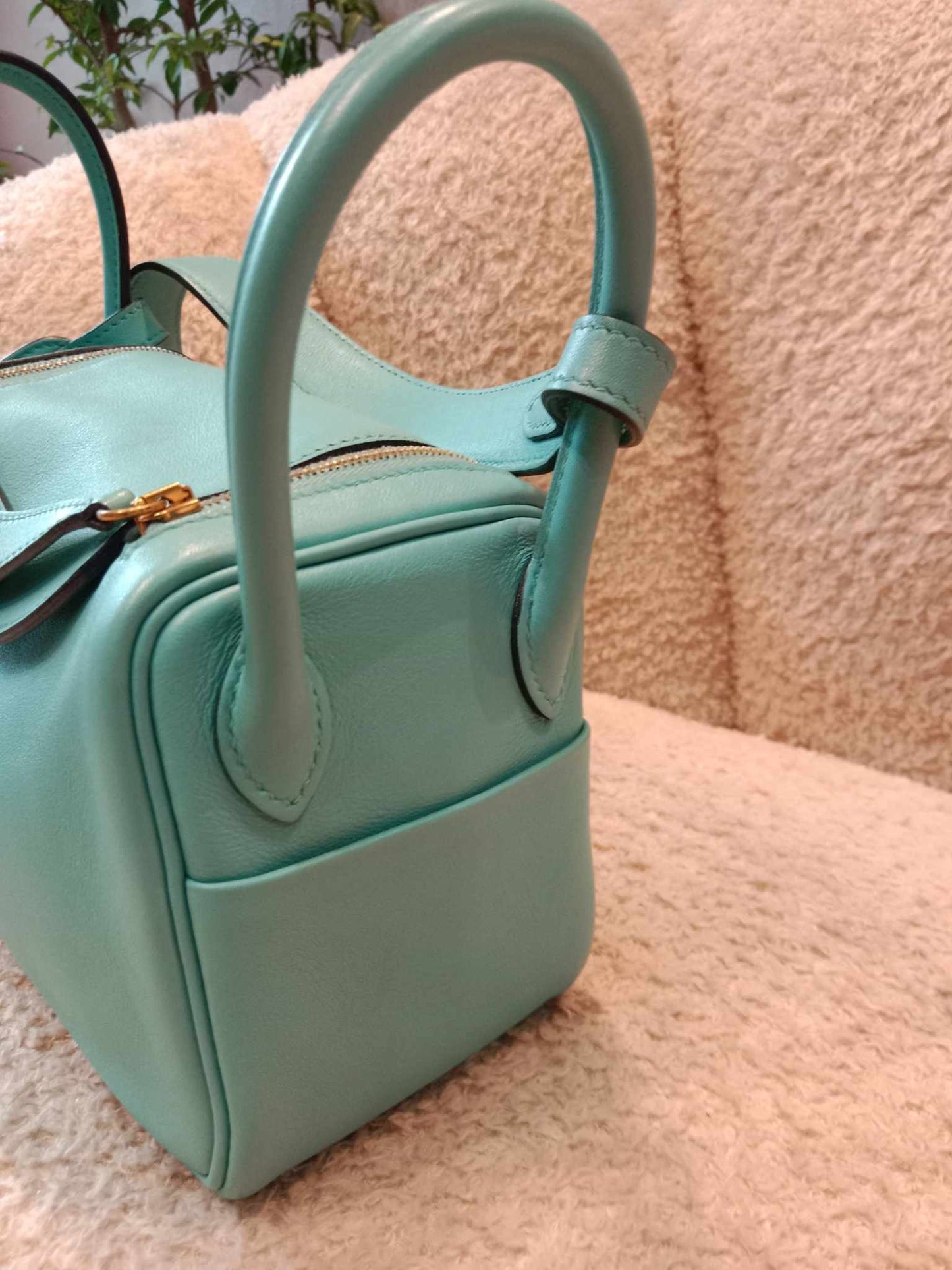 Hermes Mini Lindy Tiffany Blue Stamp Y 2020