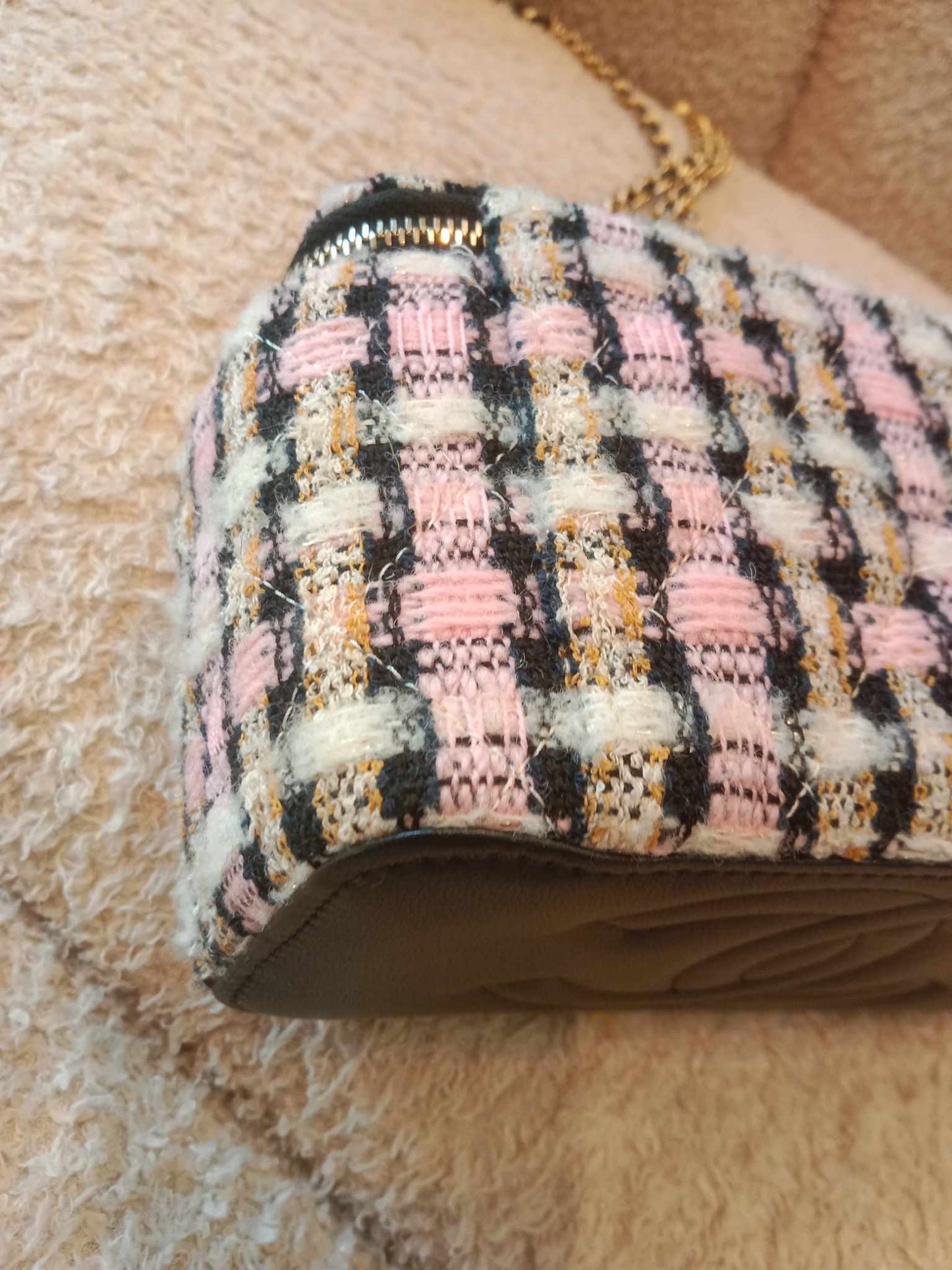 Chanel Tweed Pearlcrush Vanity Case Microchipped