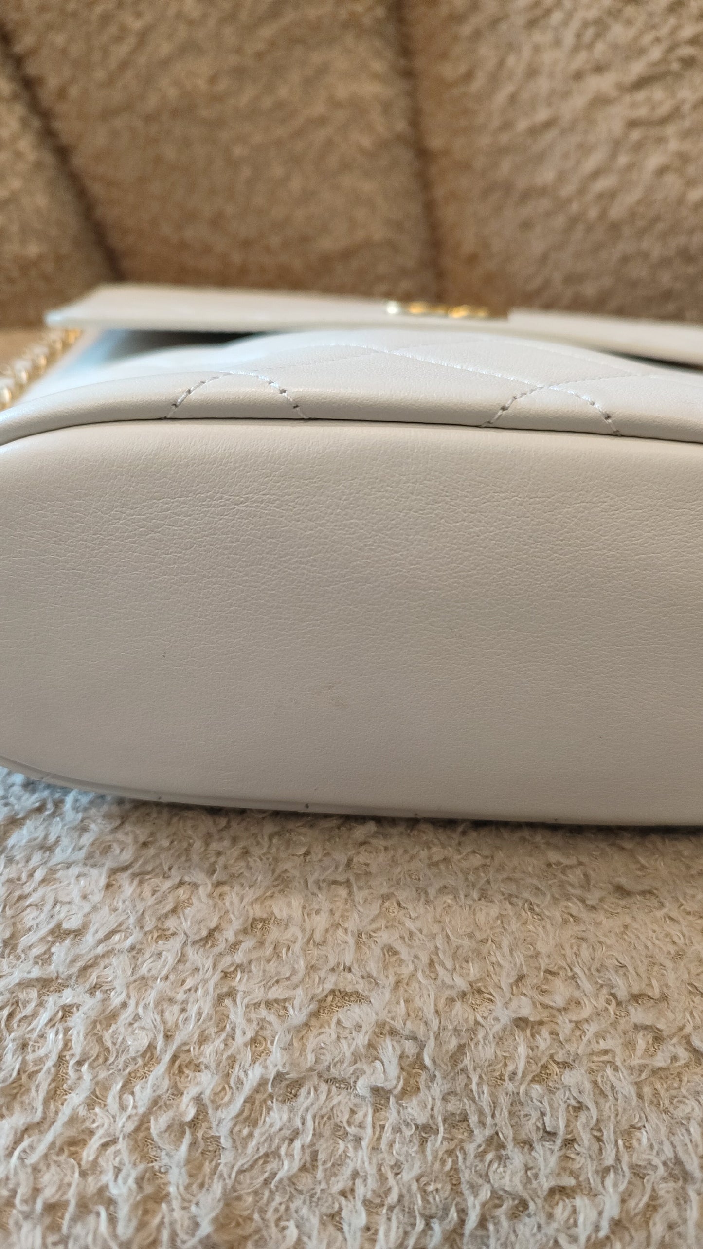 Chanel Hobo Chained Bag White Lambskin Series 31 Fullset