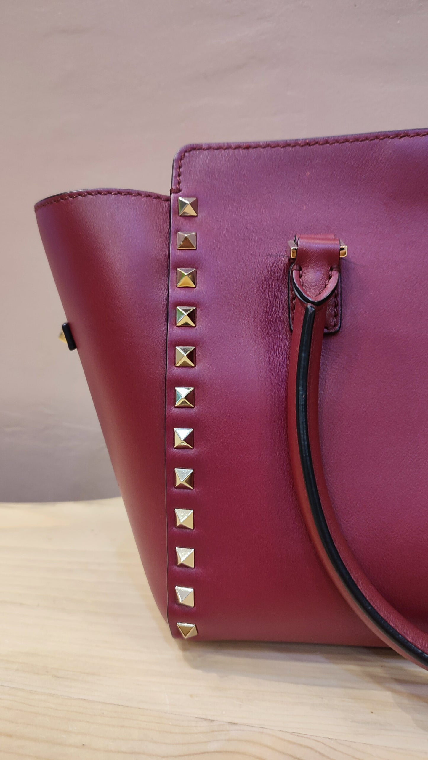 Valentino Rockstud Red Tote Bag