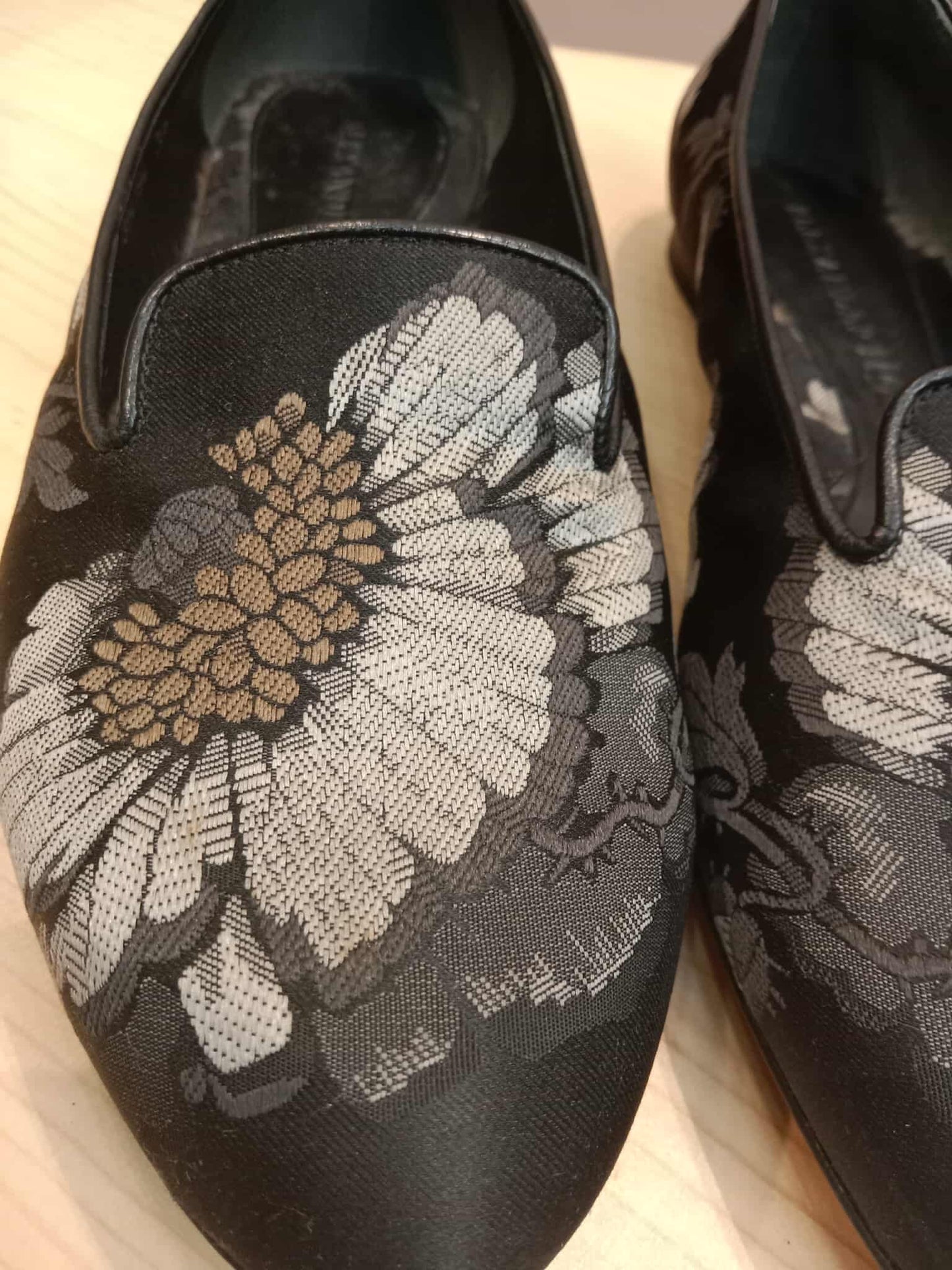 Alexander McQueen Silk Loafer Flats Black Sie 38