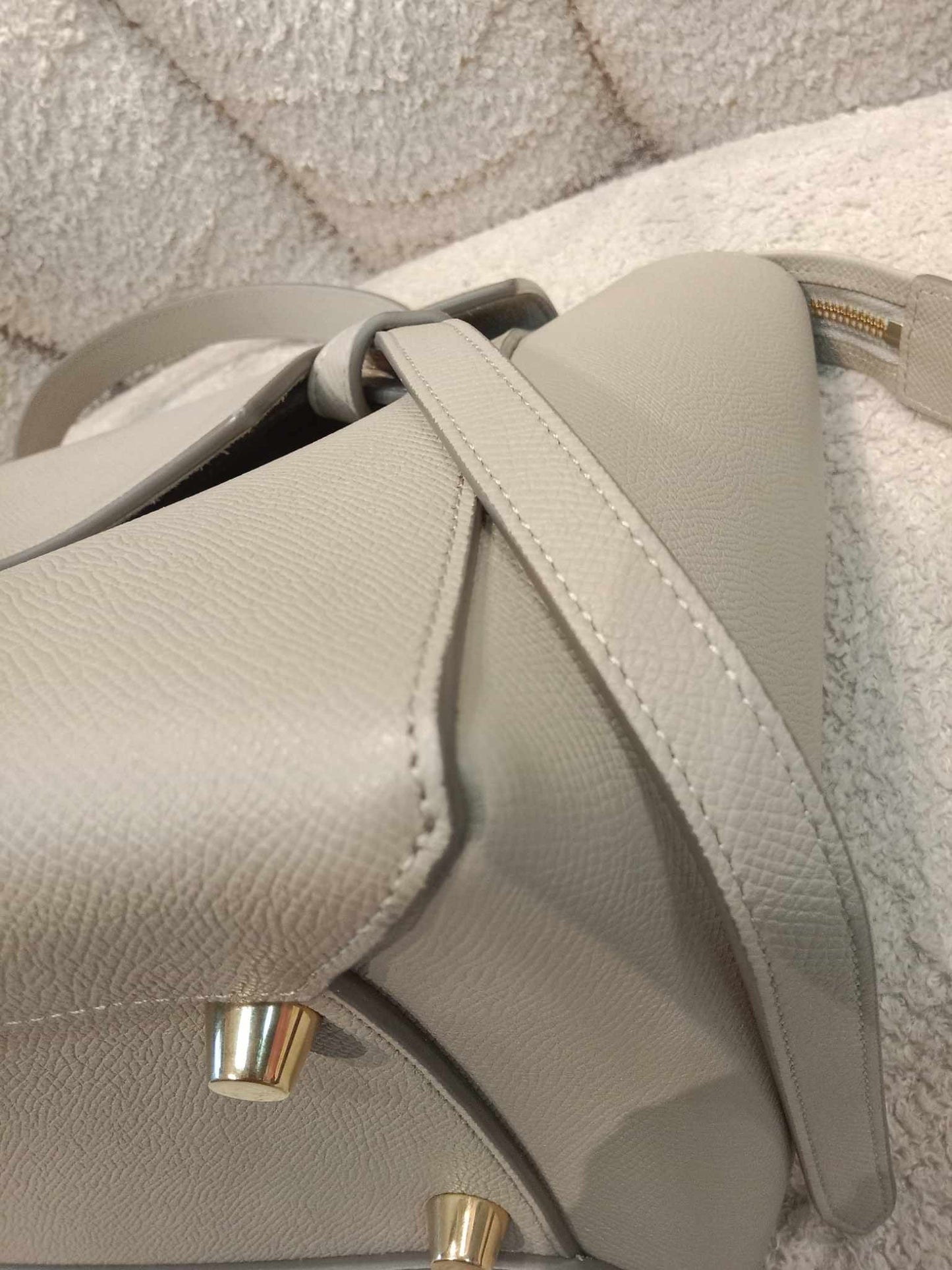 Celine Grained Calfskin 2-Way Micro Belt Bag Taupe