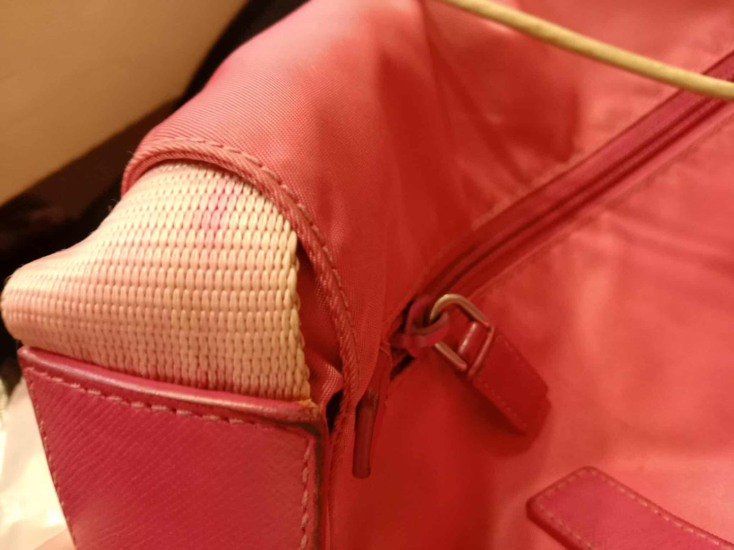 Prada Pink Tessuto Nylon/Leather Messenger Bag