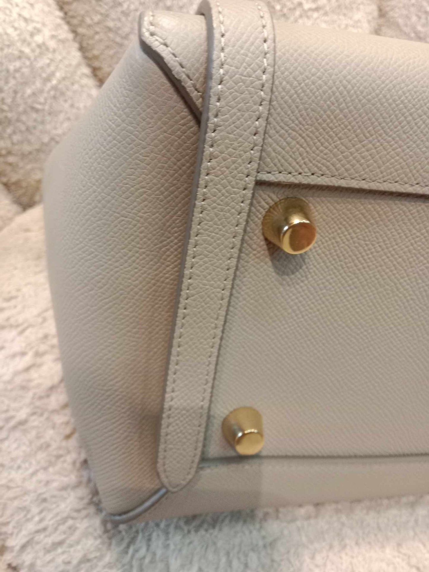 Celine Grained Calfskin 2-Way Micro Belt Bag Taupe