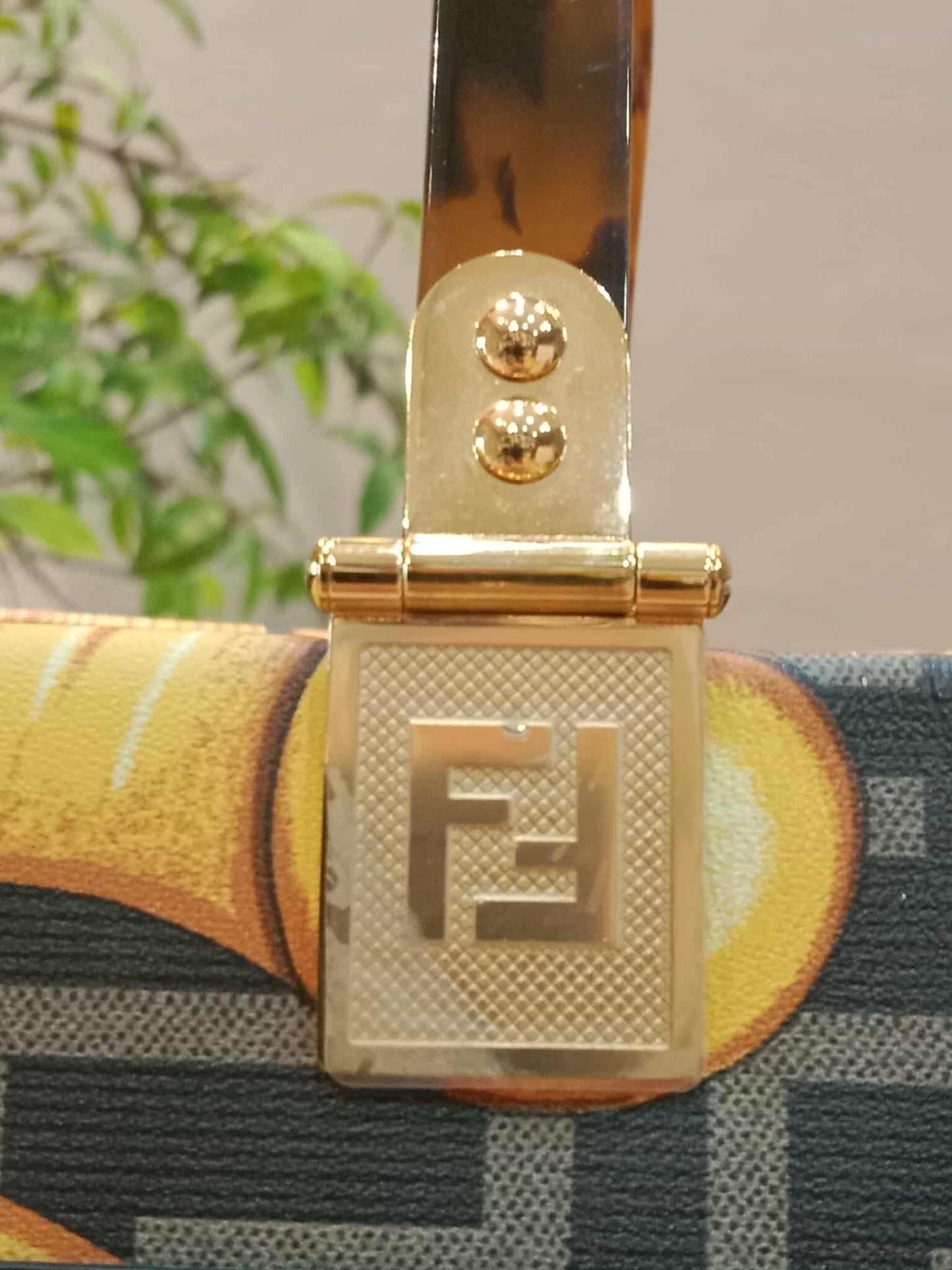 Fendi x Versace Fendace Baroque Print Sunshine Shopper Tote Satchel