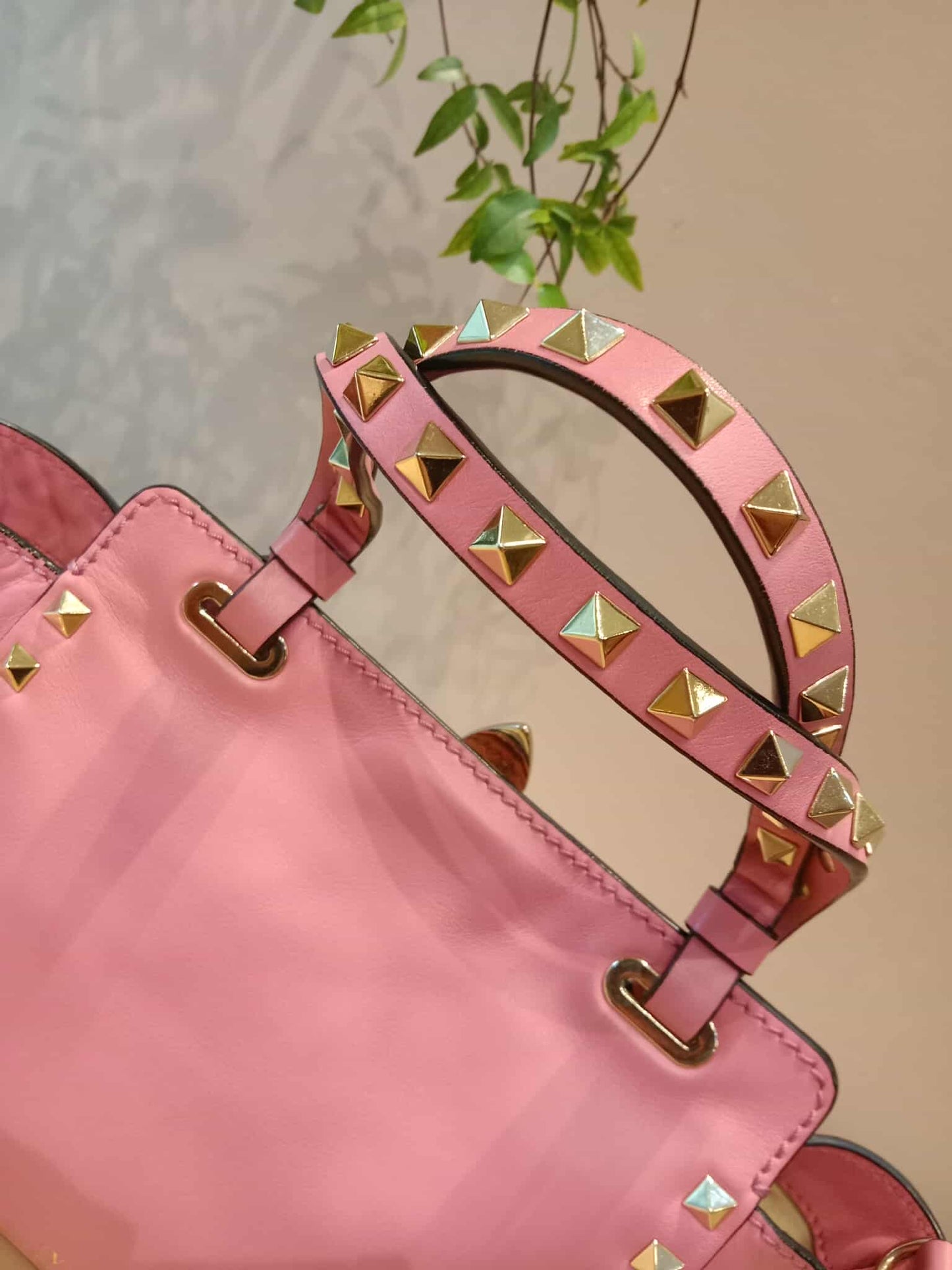 Valentino Rockstud Tote Bag Pink Mini