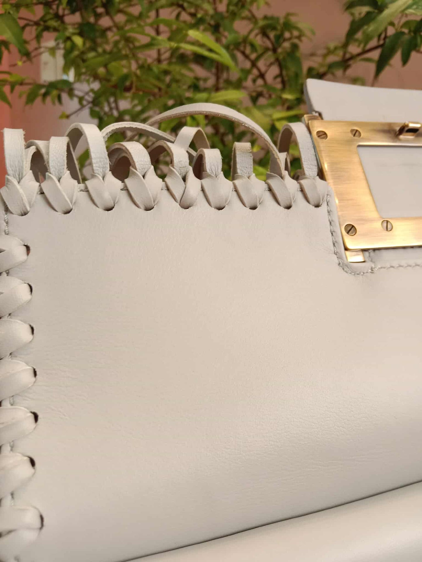Roger Vivier Gray Frill Bag