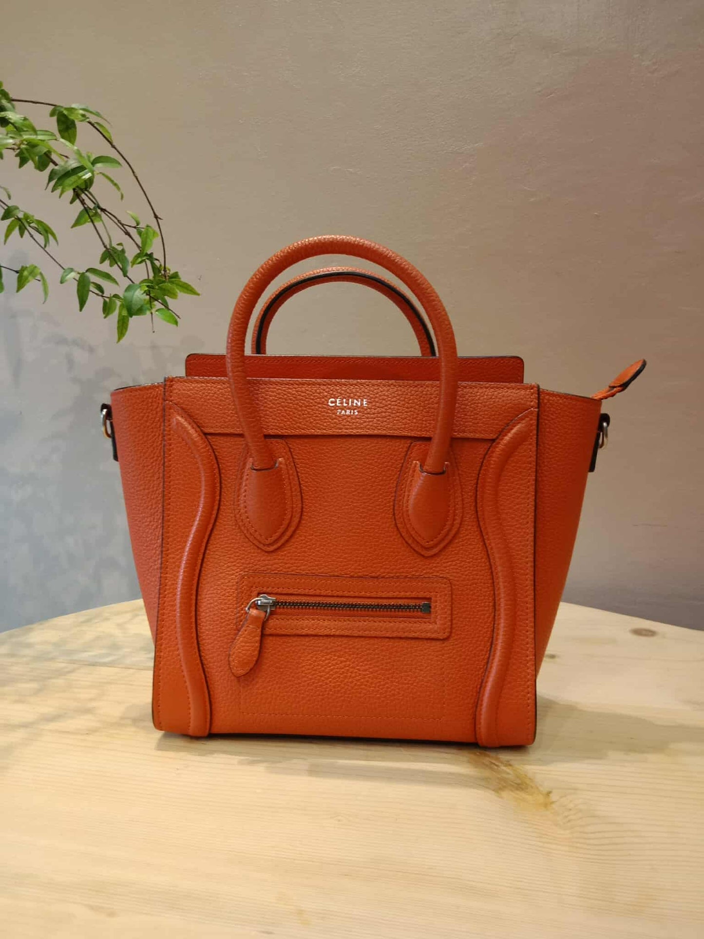 Celine Luggage Nano Red