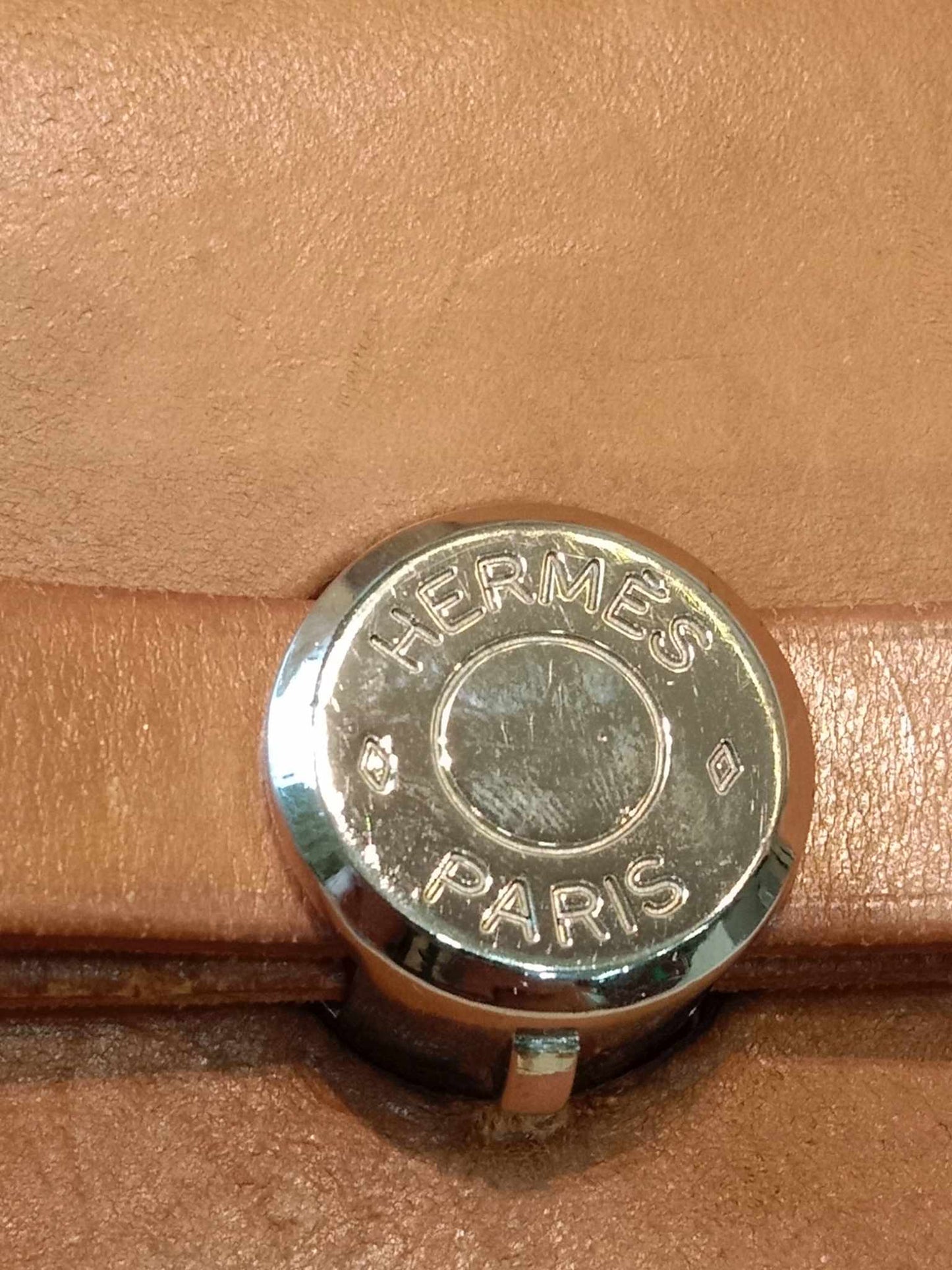Hermes Herbag Canvas Beige/Brown Stamp B Square 1998