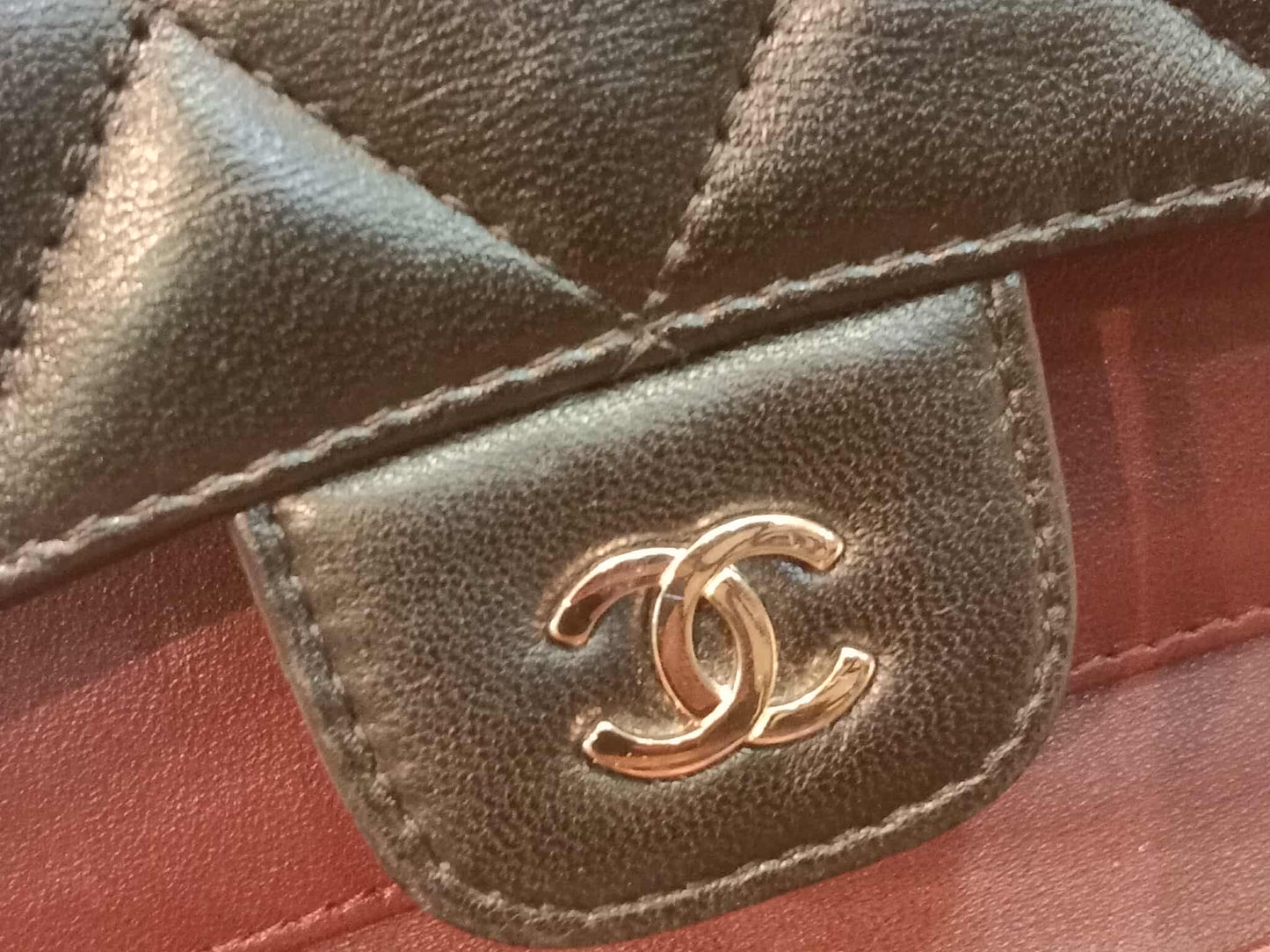 Chanel Black Lambskin Tri-Fold Long Wallet Series 13