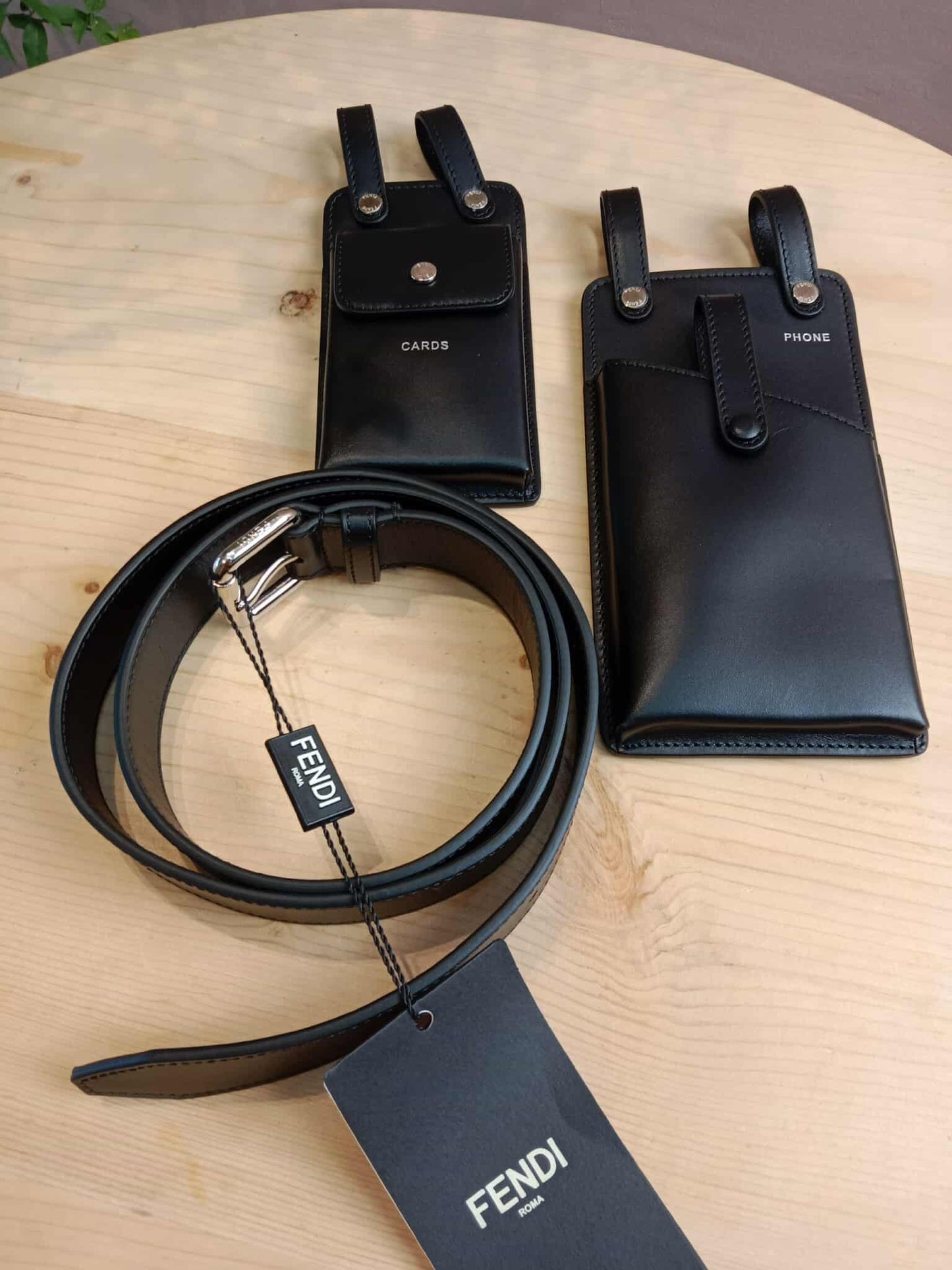 Fendi Belt Two Pouch Black