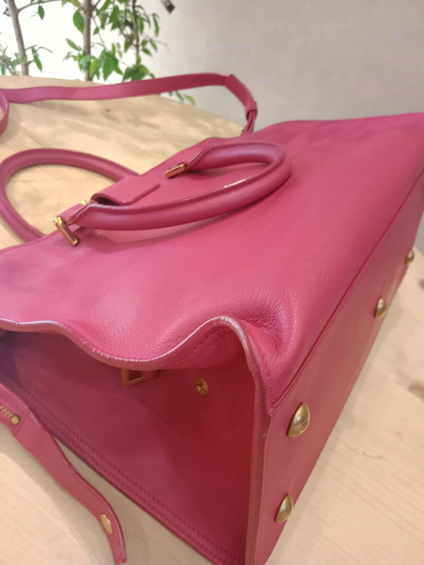 YSL Smooth Calfsin Cabas Bag Small Pink
