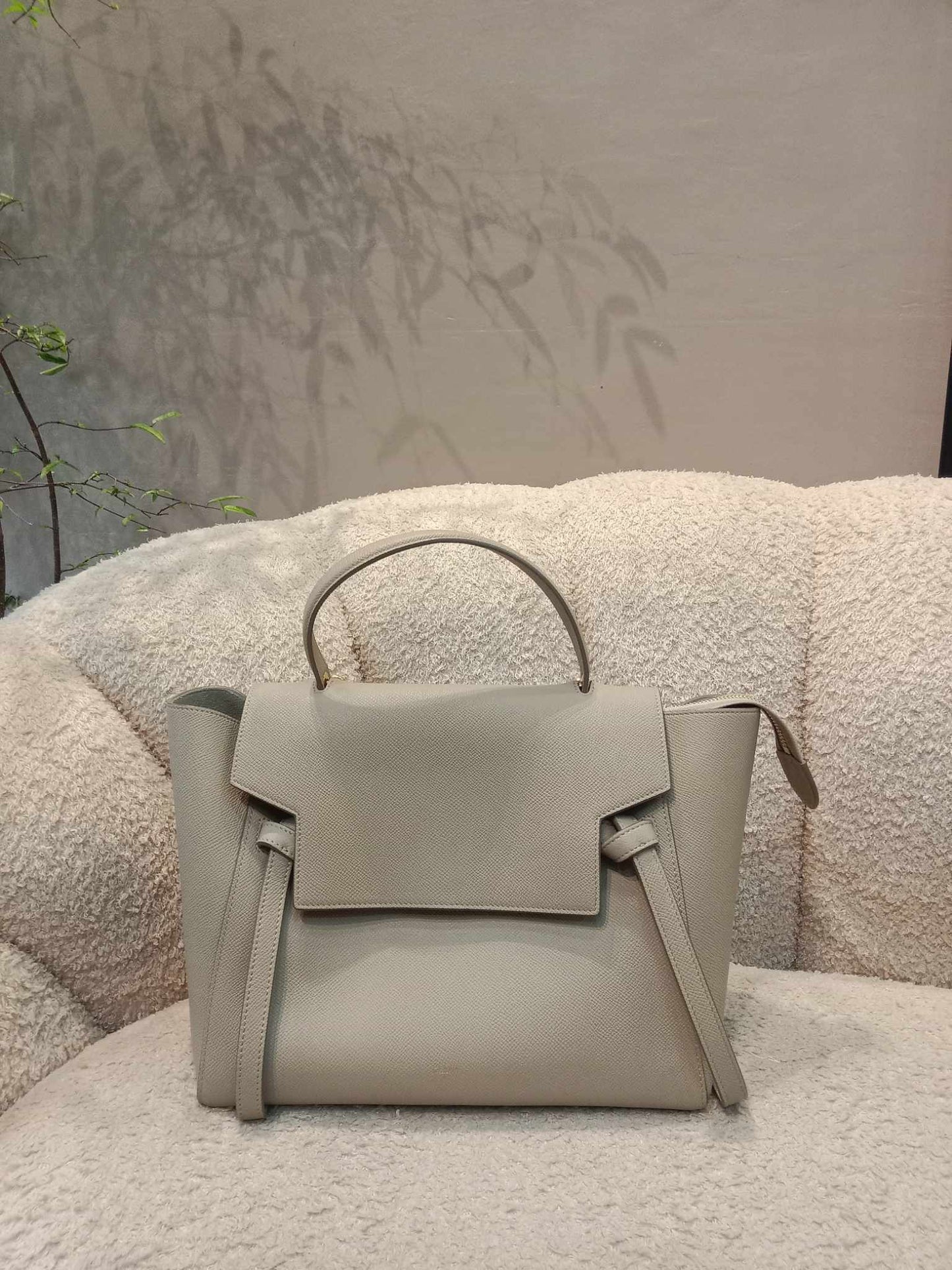 Celine Grained Calfskin 2-Way Micro Belt Bag Taupe