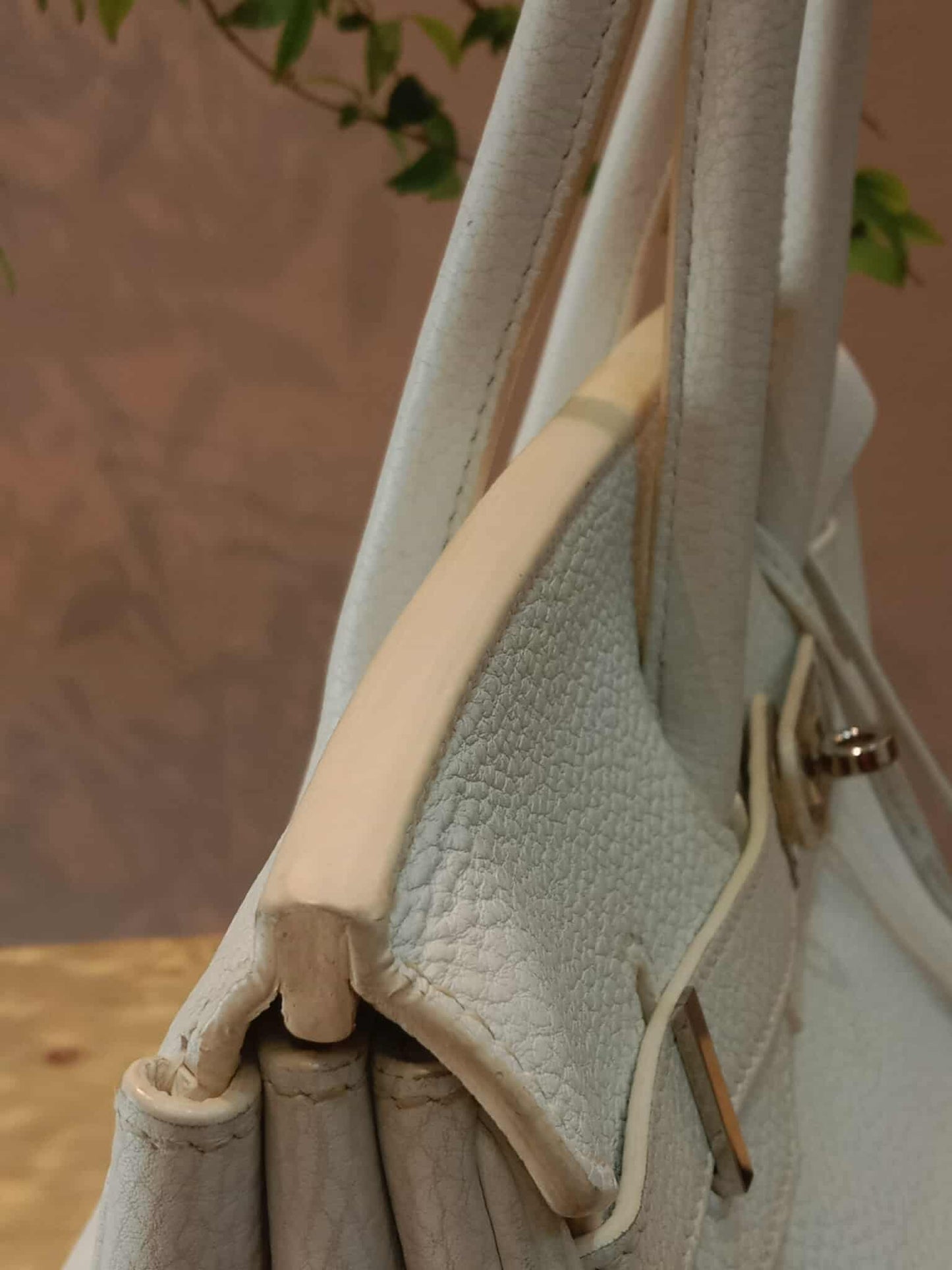 Hermes Birkin 35 White Clemence Stamp N Square 2010