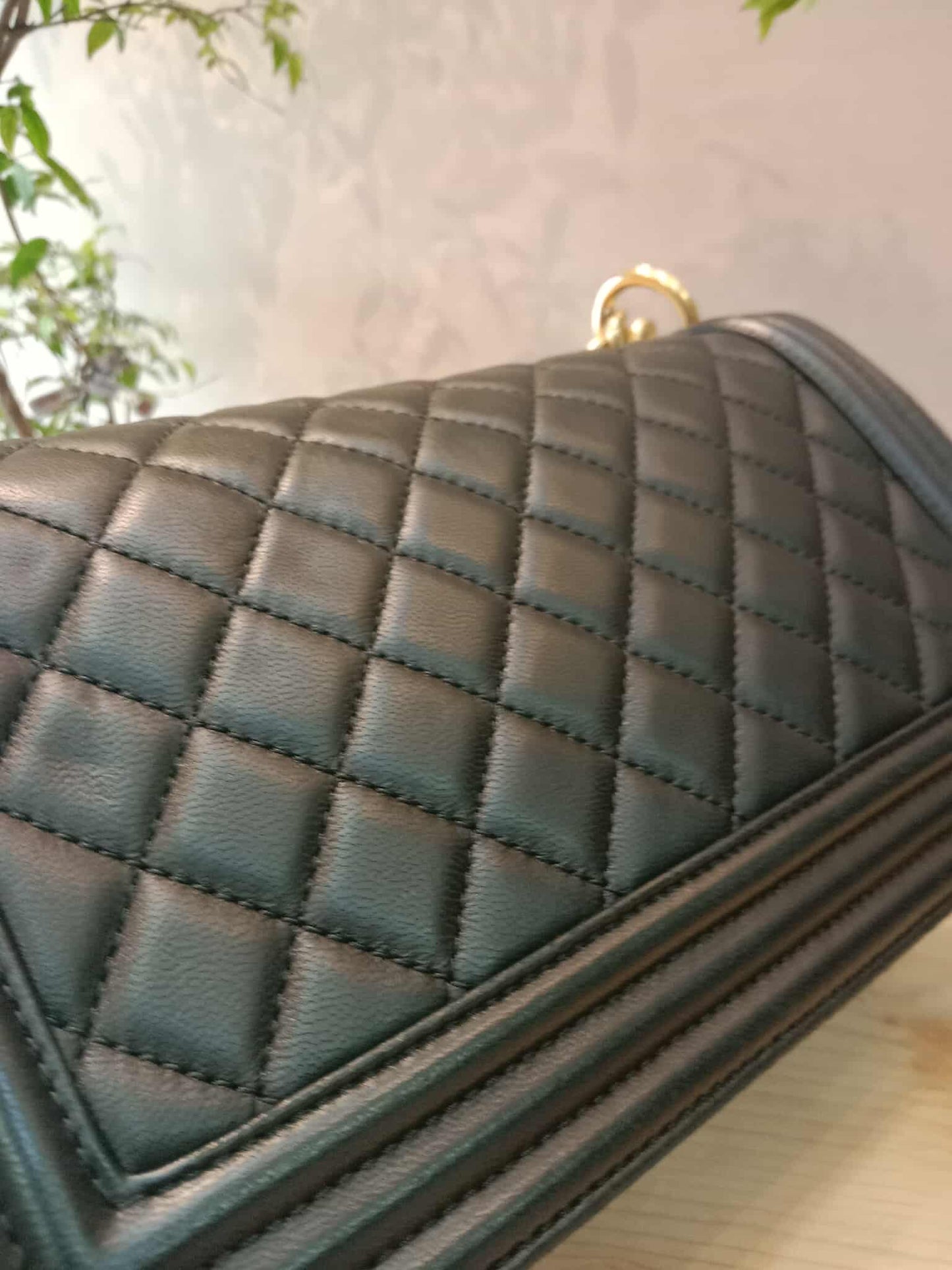 Chanel Leboy Quilted Lambskin Old Medium Black Series 23