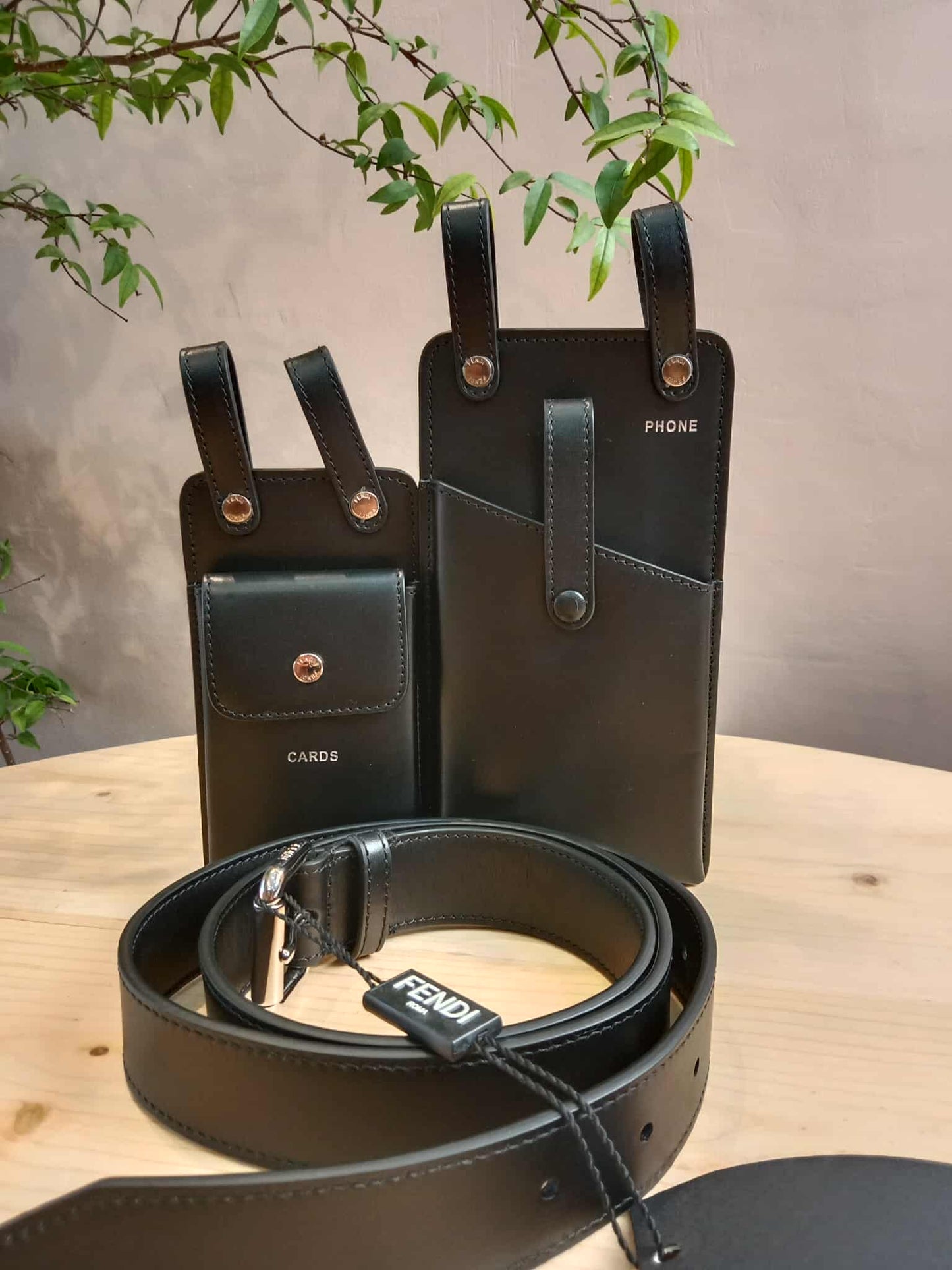 Fendi Belt Two Pouch Black