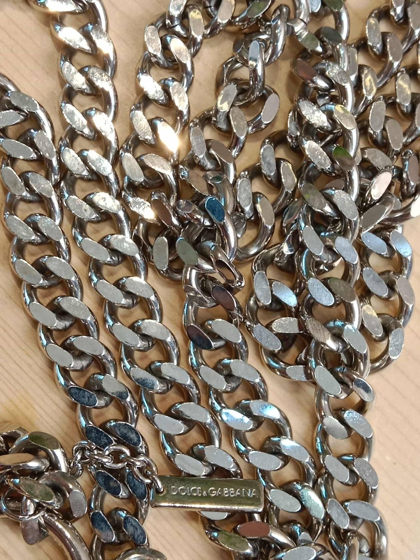 Dolce & Gabbana Silver Chain Belt