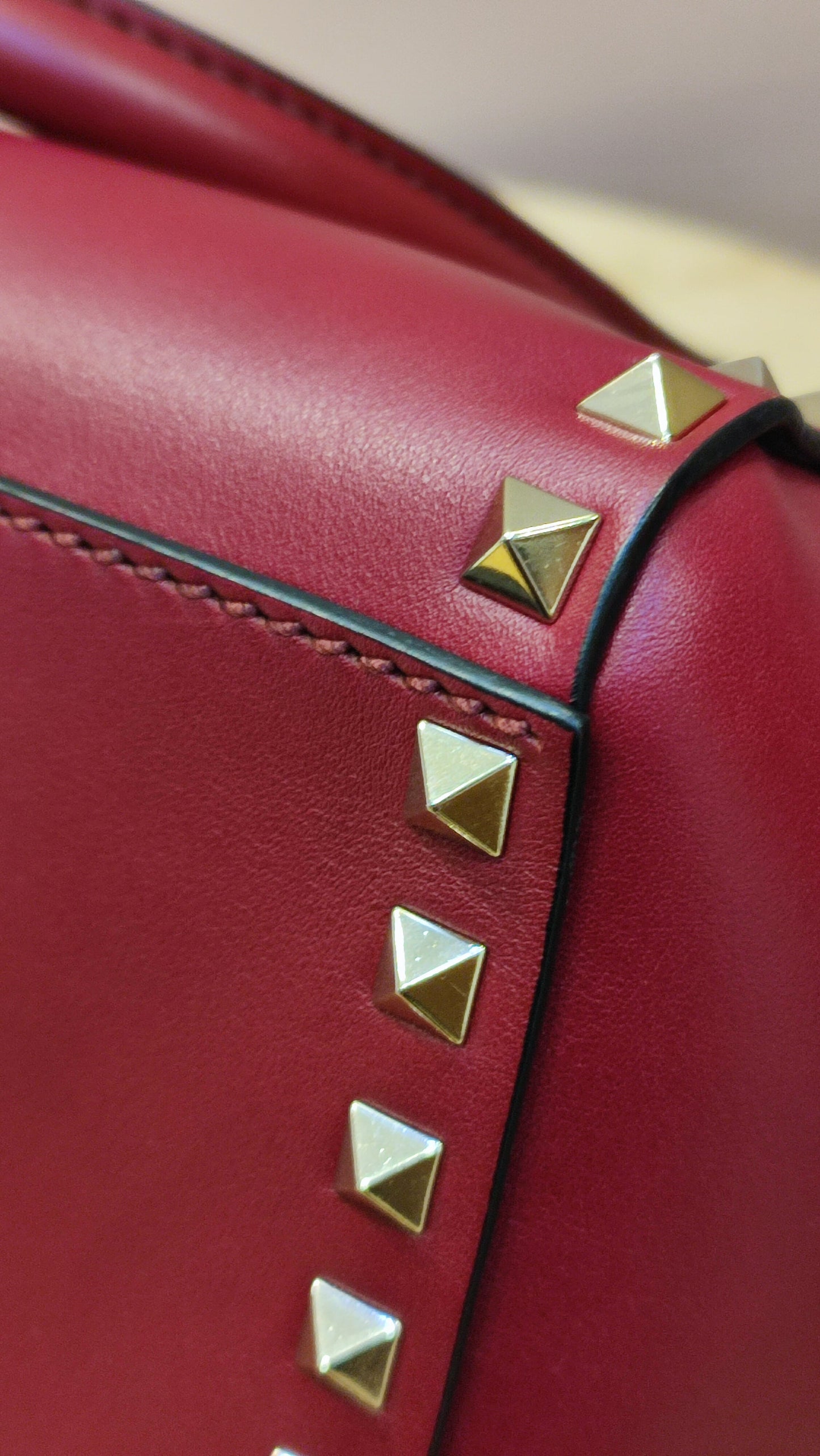 Valentino Rockstud Red Tote Bag