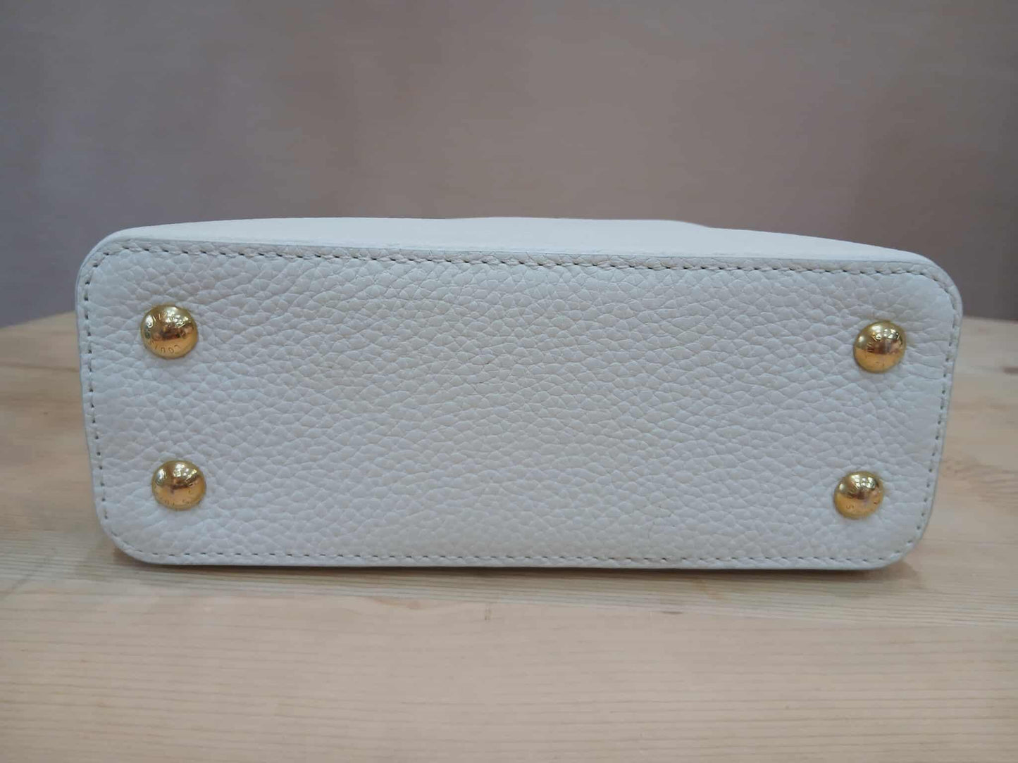 Louis Vuitton Mini Capucine Snakeskin Handle White