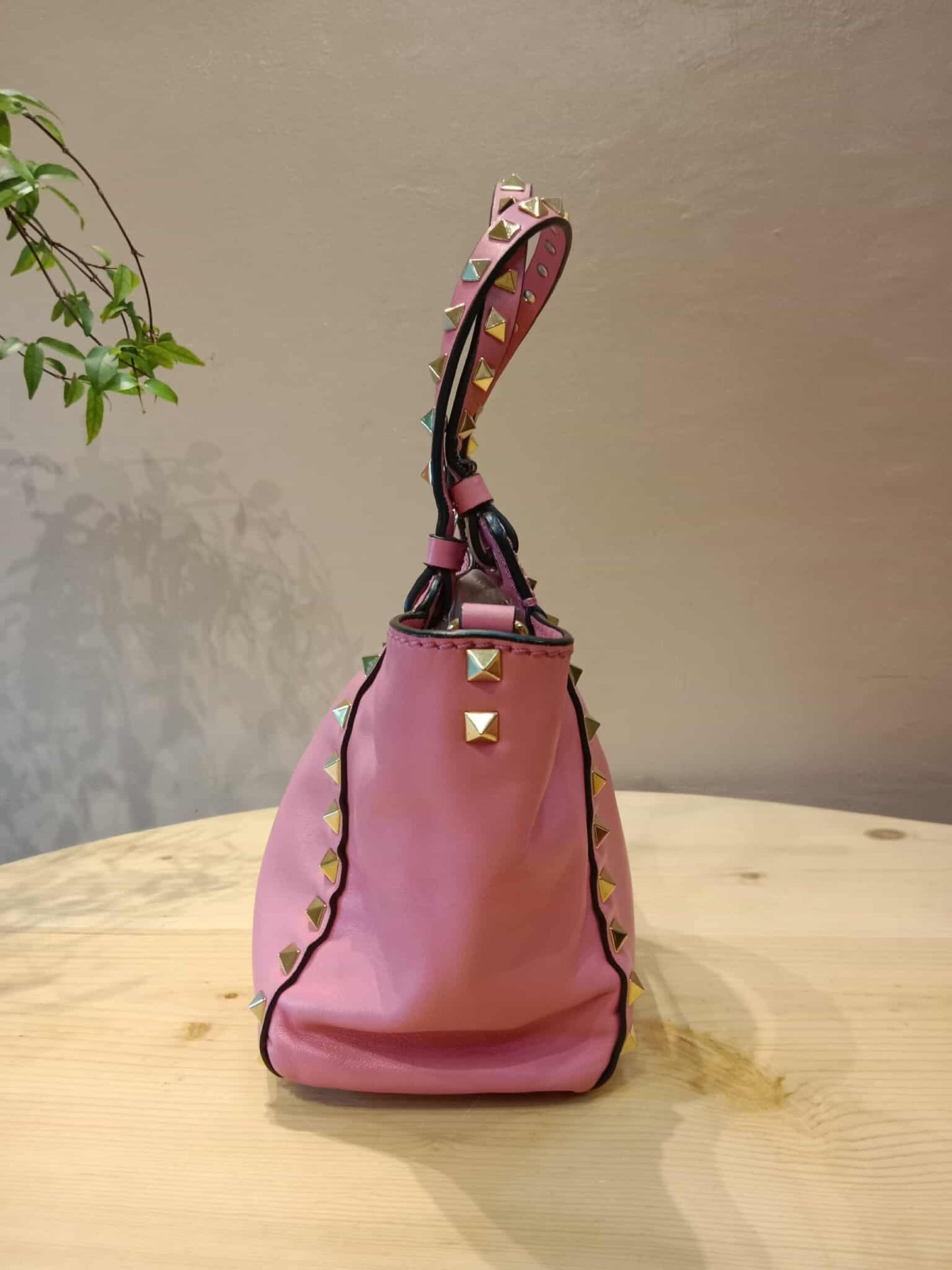 Valentino Rockstud Tote Bag Pink Mini