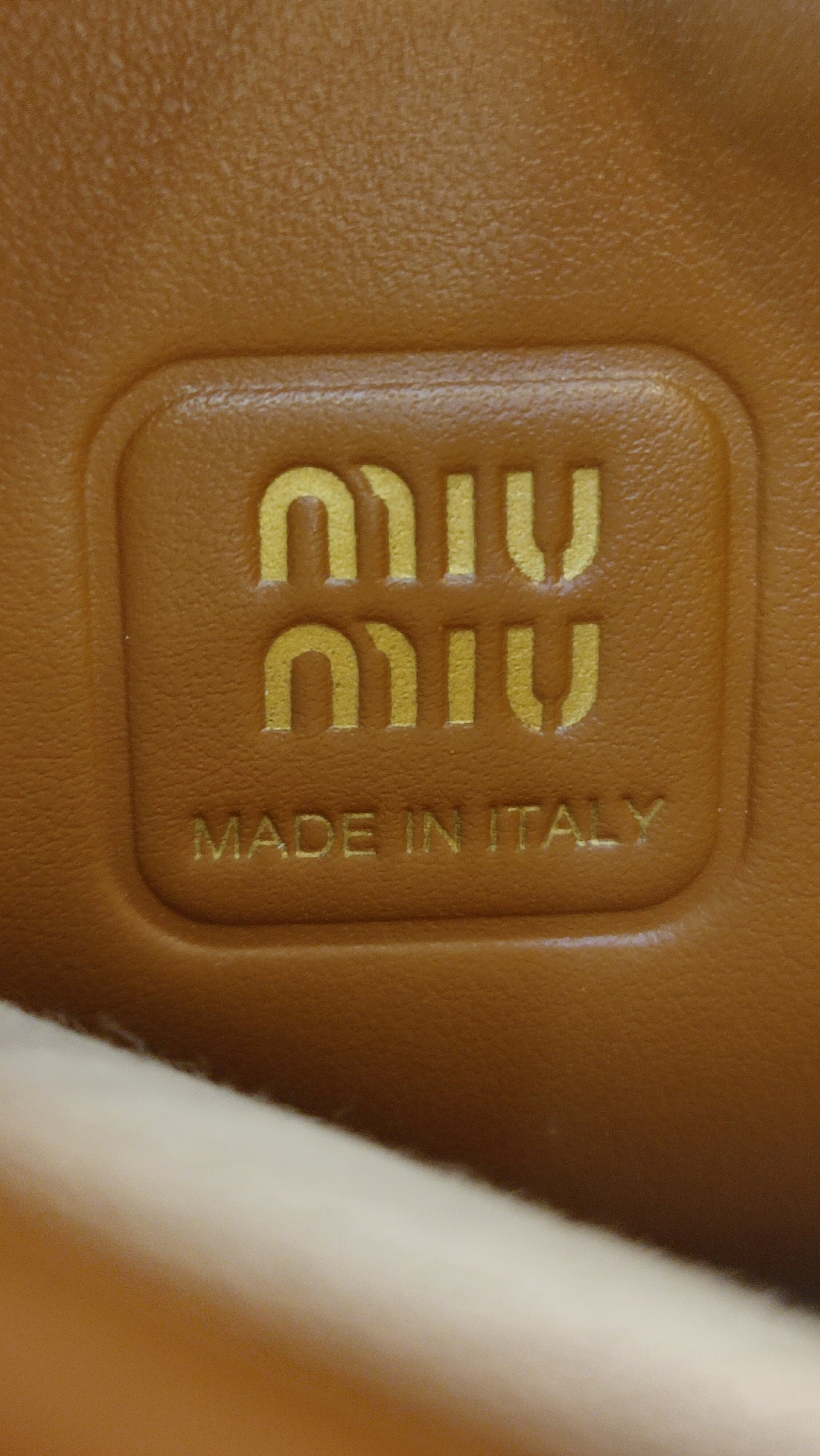 Miu Miu Ivy Tote Bag Cognac Mini Fullset