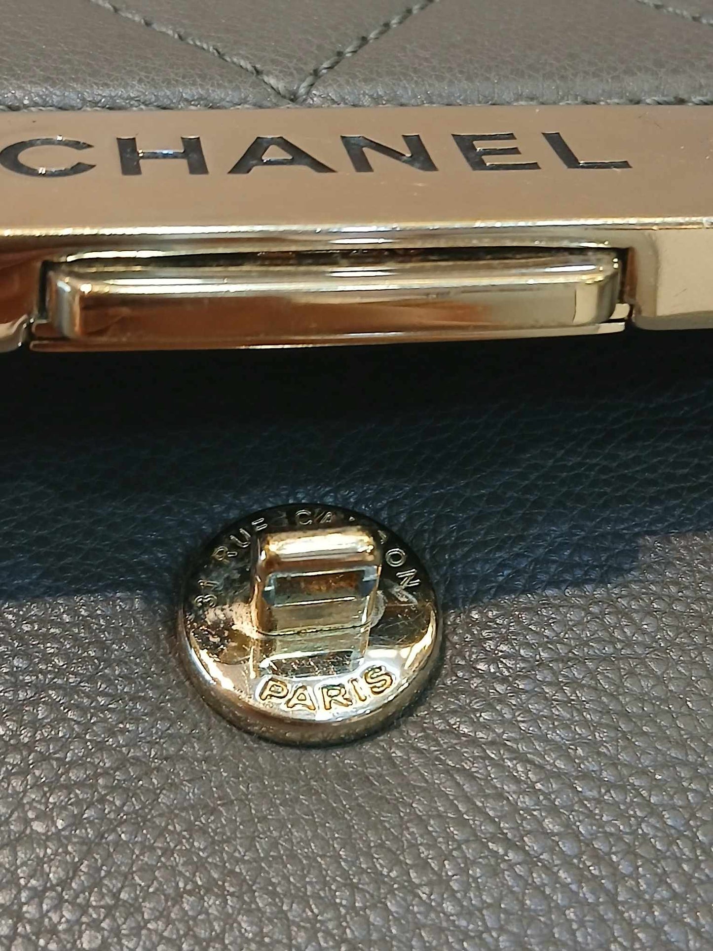 Chanel Label Click Small Quilted Calfskin Series 23