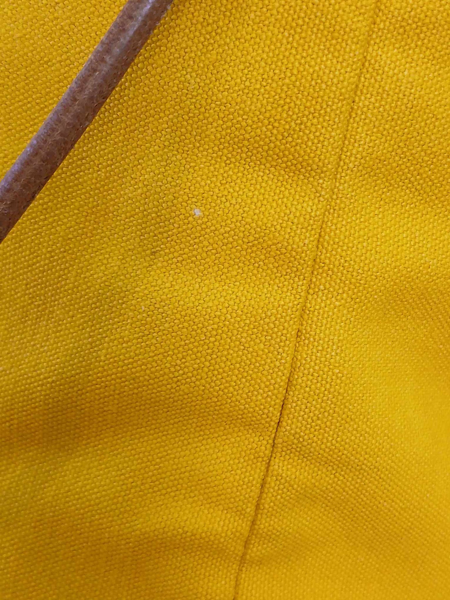 Hermes Yellow Canvas Sac Polochon Mimile Drawstring Backpack