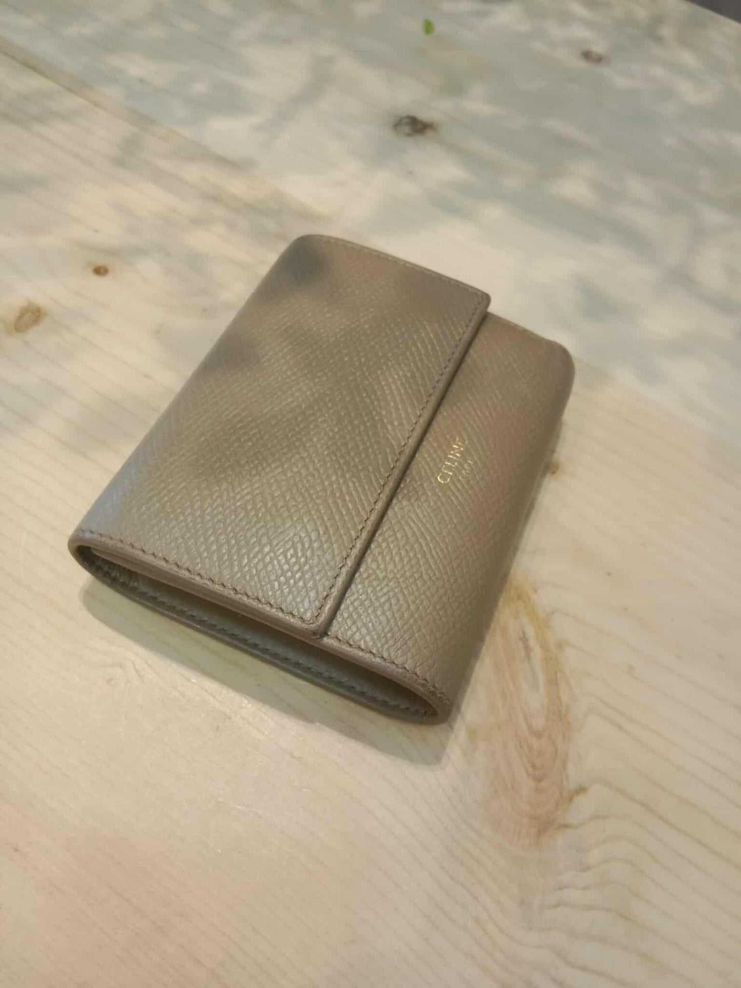 Celine Beige Trifold Wallet